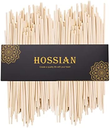 HOSSIAN 100PCS Reed Diffuser Sticks-Natural Rattan Wood Sticks Reed diffusers-Reed Sticks-Replacement for Aroma Fragrance reeds for Essential Oil Diffusers Refills