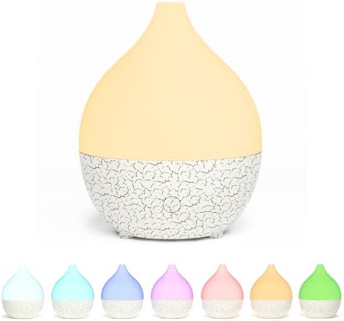 SALKING Essential Oil Diffuser, 100ml Small Aromatherapy Diffuser with Auto Shut-Off Function, Ultrasonic Diffusers for Essential Oils, Cool Mist Humidifier with Warm White Lights, for Office Home