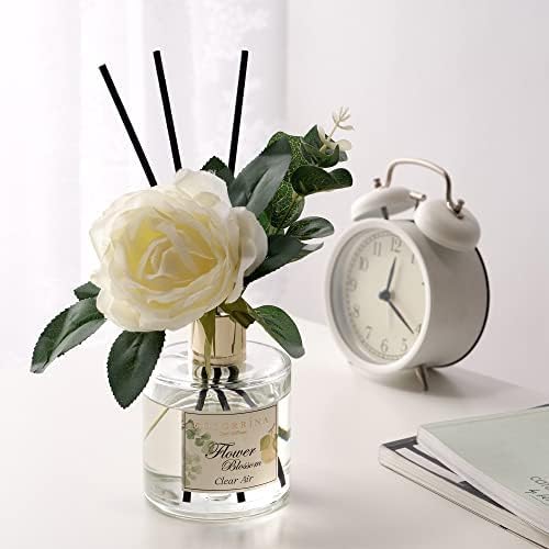 COCORRÍNA Reed Diffuser Set, Clean Linen Scented Diffuser with Sticks Home Fragrance Reed Diffuser for Bathroom Shelf Decor