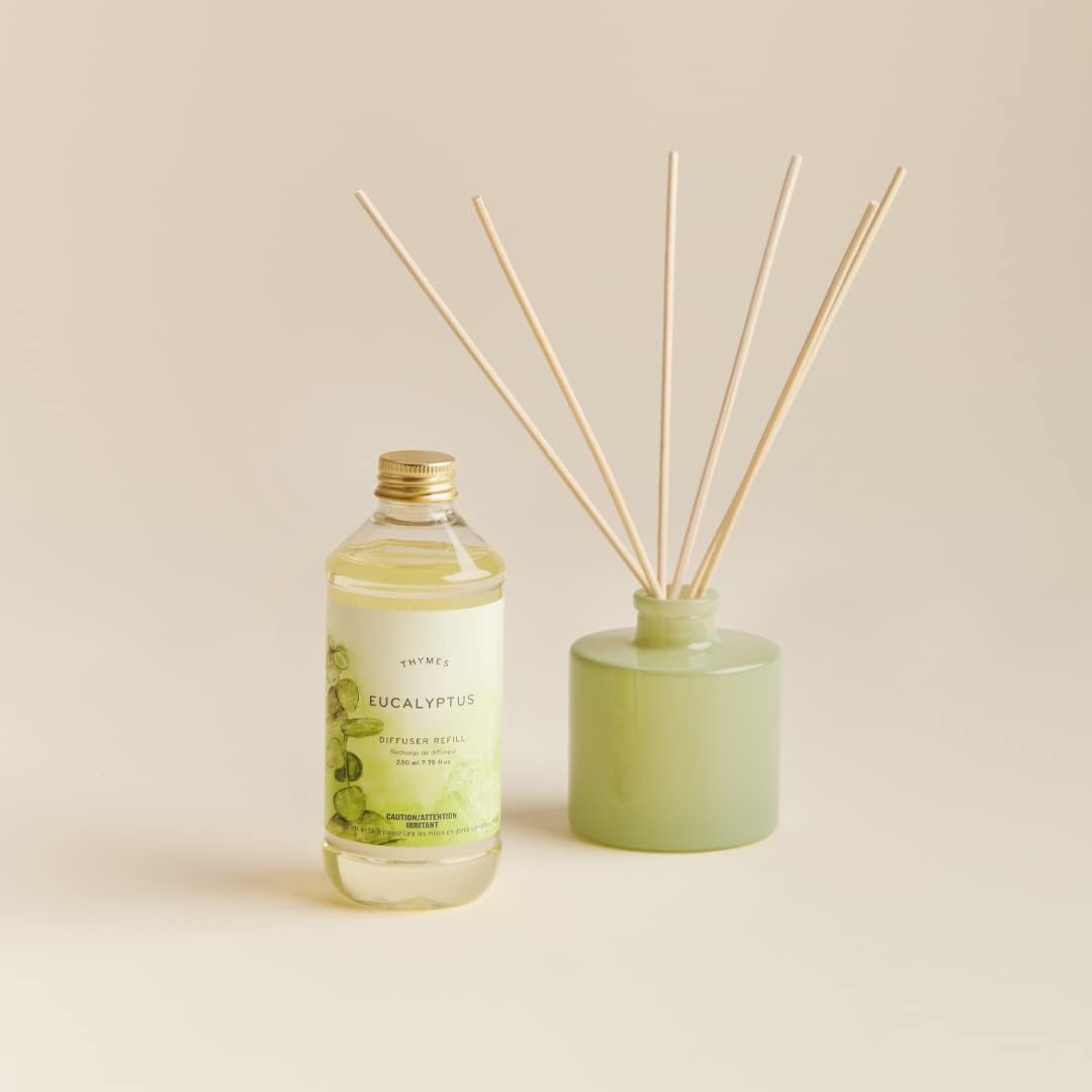 Thymes Frasier Fir Reed Diffuser Oil Refill – Home Fragrance Oil for Diffuser – Holiday Reed Diffuser Refill – Just-Cut Forest Oil Scents for Diffuser – Aromatherapy Diffuser Oils Scents (7.75 fl oz)