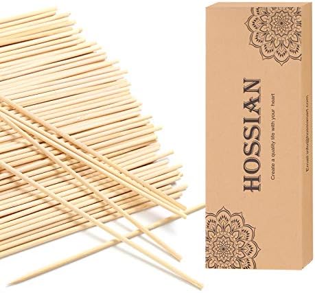 HOSSIAN 100PCS Reed Diffuser Sticks-Natural Rattan Wood Sticks Reed diffusers-Reed Sticks-Replacement for Aroma Fragrance reeds for Essential Oil Diffusers Refills