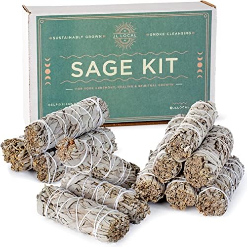 Handcrafted 4 Inch White Sage Sticks - Fresh, Natural California Sage Smudge Sticks with Instructions & Blessings - Wand Sage for Cleansing House Negative Energy & Other Smudging Rituals