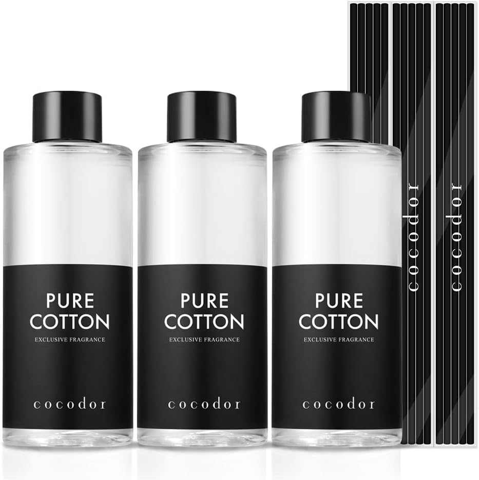 COCODOR Reed Diffuser Oil Refill/White Jasmine/6.7oz(200ml)/1 Pack/Aroma therapy, Home Fragrance, Scented Oils, Oils for Reed Diffuser, Office Décor, Decoration