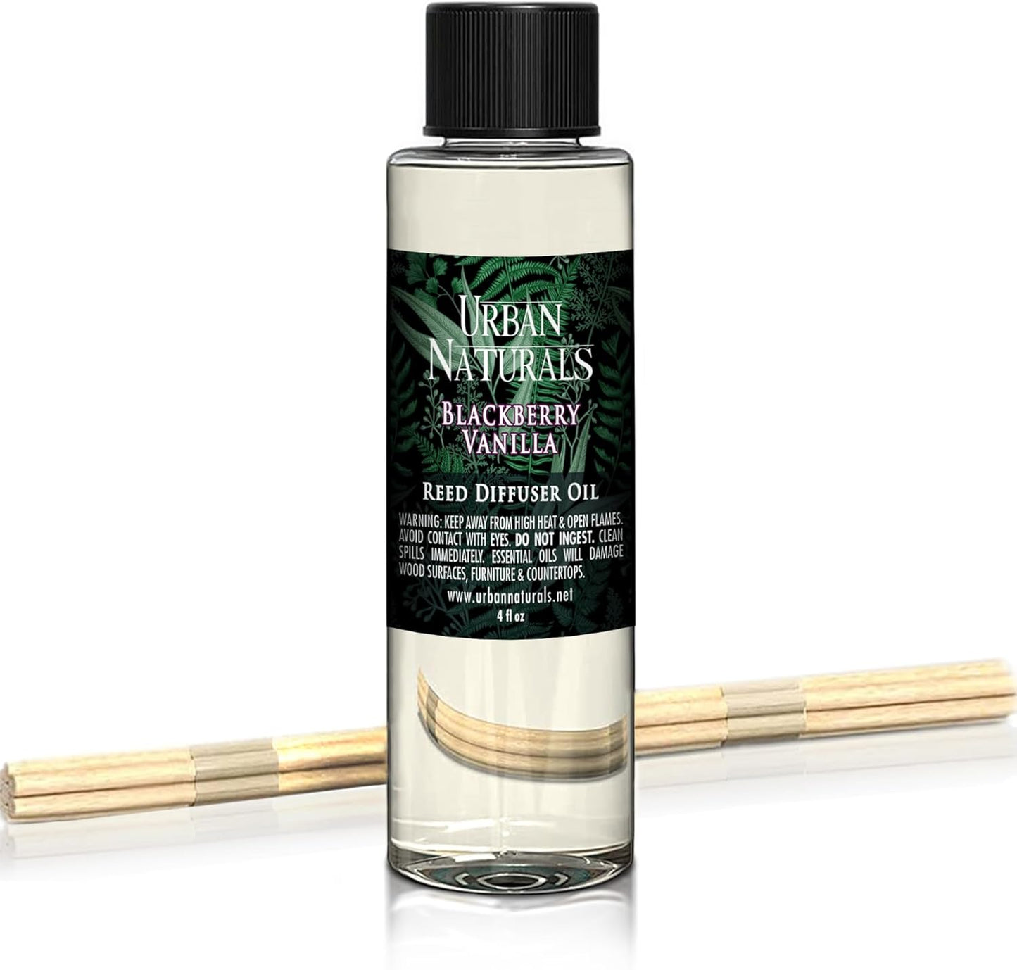 Urban Naturals Eucalyptus & Sage Oil Reed Diffuser Refill | Eucalyptus, Sage, Mint, Lime and Cedarwood| Includes a Free Set of Reed Sticks! 4 oz
