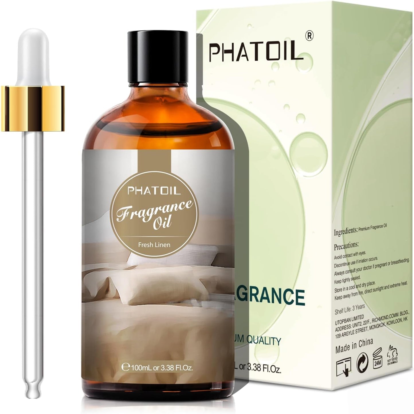 PHATOIL 3.38 FL.OZ Coconut & Vanilla Fragrance Oils for Aromatherapy, Essential Oils for Diffusers for Home, Perfect for Diffuser, Yoga, DIY Candle and Soap Making - 100ml