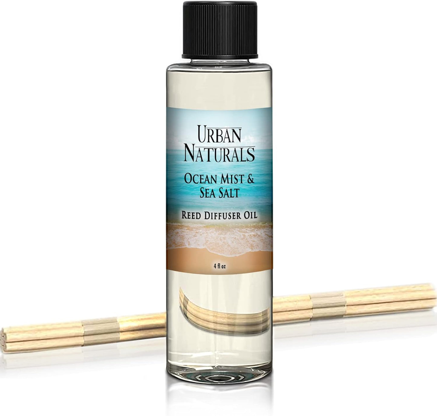 Urban Naturals Eucalyptus & Sage Oil Reed Diffuser Refill | Eucalyptus, Sage, Mint, Lime and Cedarwood| Includes a Free Set of Reed Sticks! 4 oz