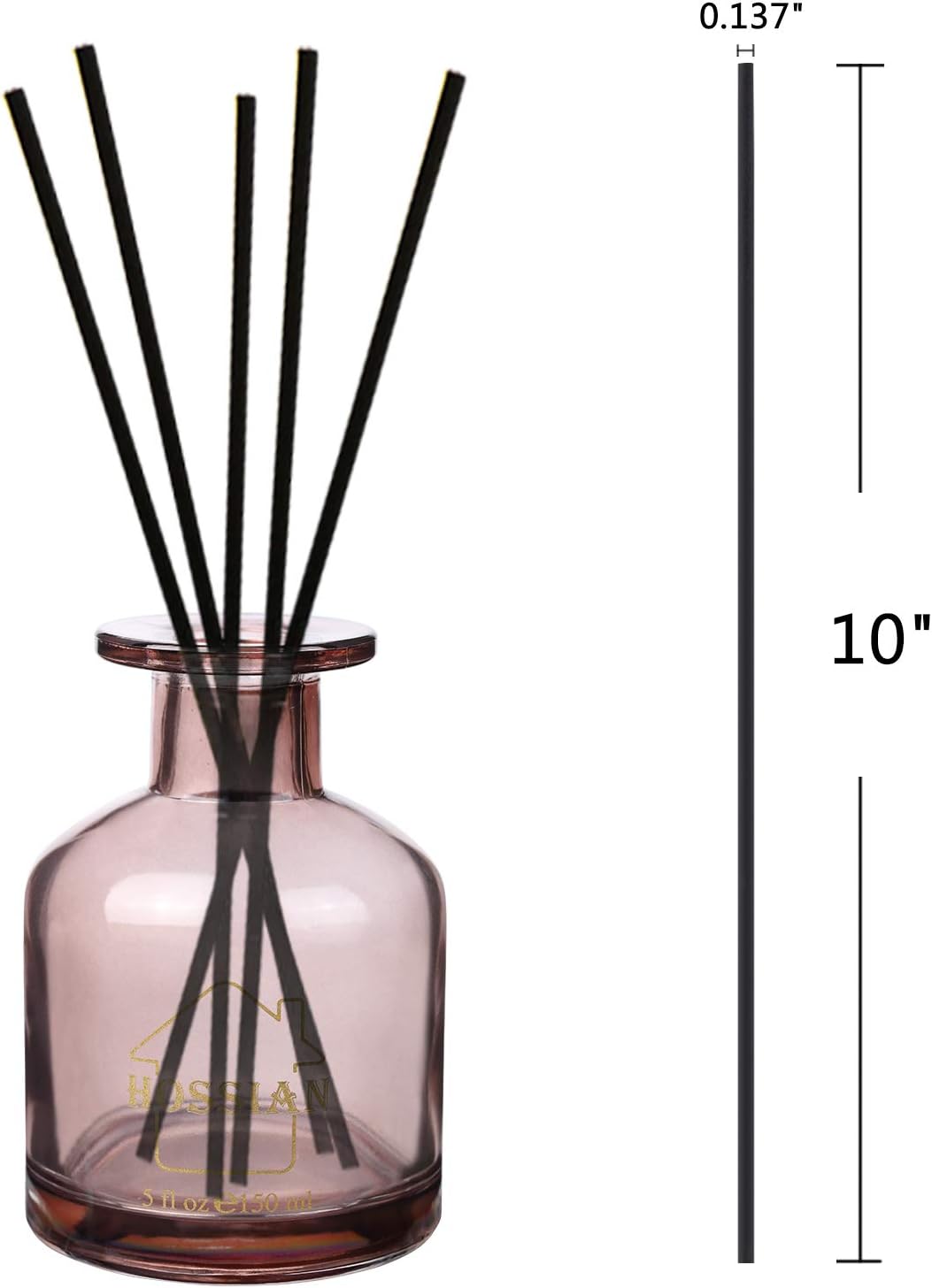 HOSSIAN 100PCS Reed Diffuser Sticks-Natural Rattan Wood Sticks Reed diffusers-Reed Sticks-Replacement for Aroma Fragrance reeds for Essential Oil Diffusers Refills
