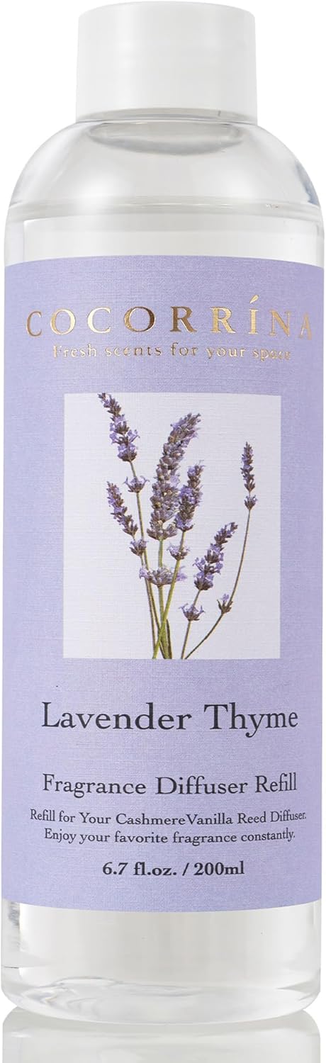 COCORRÍNA Reed Diffuser Refill - Cashmere Vanilla 6.7 oz. Scented Oil for Reed Diffuser Home Fragrance for Bedroom, Bathroom Home Decor
