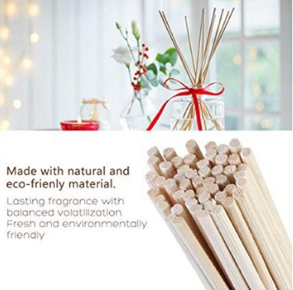 HOSSIAN 100PCS Reed Diffuser Sticks-Natural Rattan Wood Sticks Reed diffusers-Reed Sticks-Replacement for Aroma Fragrance reeds for Essential Oil Diffusers Refills