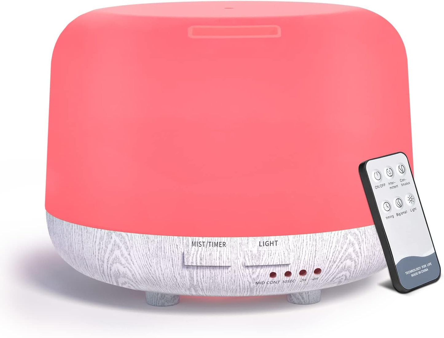 SPLITSKY Aromatherapy Essential Oil Home Diffuser with Remote Control, 300ML Large Room Cool Mist Air Humidifier, 8 Hours Quiet Operation, Timer, 7 Colors LED Night Night,Suitable Home,Yoga.