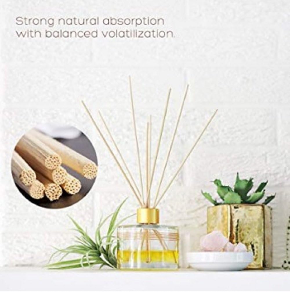 HOSSIAN 100PCS Reed Diffuser Sticks-Natural Rattan Wood Sticks Reed diffusers-Reed Sticks-Replacement for Aroma Fragrance reeds for Essential Oil Diffusers Refills