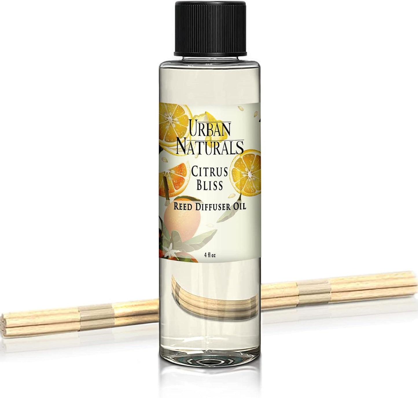 Urban Naturals Eucalyptus & Sage Oil Reed Diffuser Refill | Eucalyptus, Sage, Mint, Lime and Cedarwood| Includes a Free Set of Reed Sticks! 4 oz