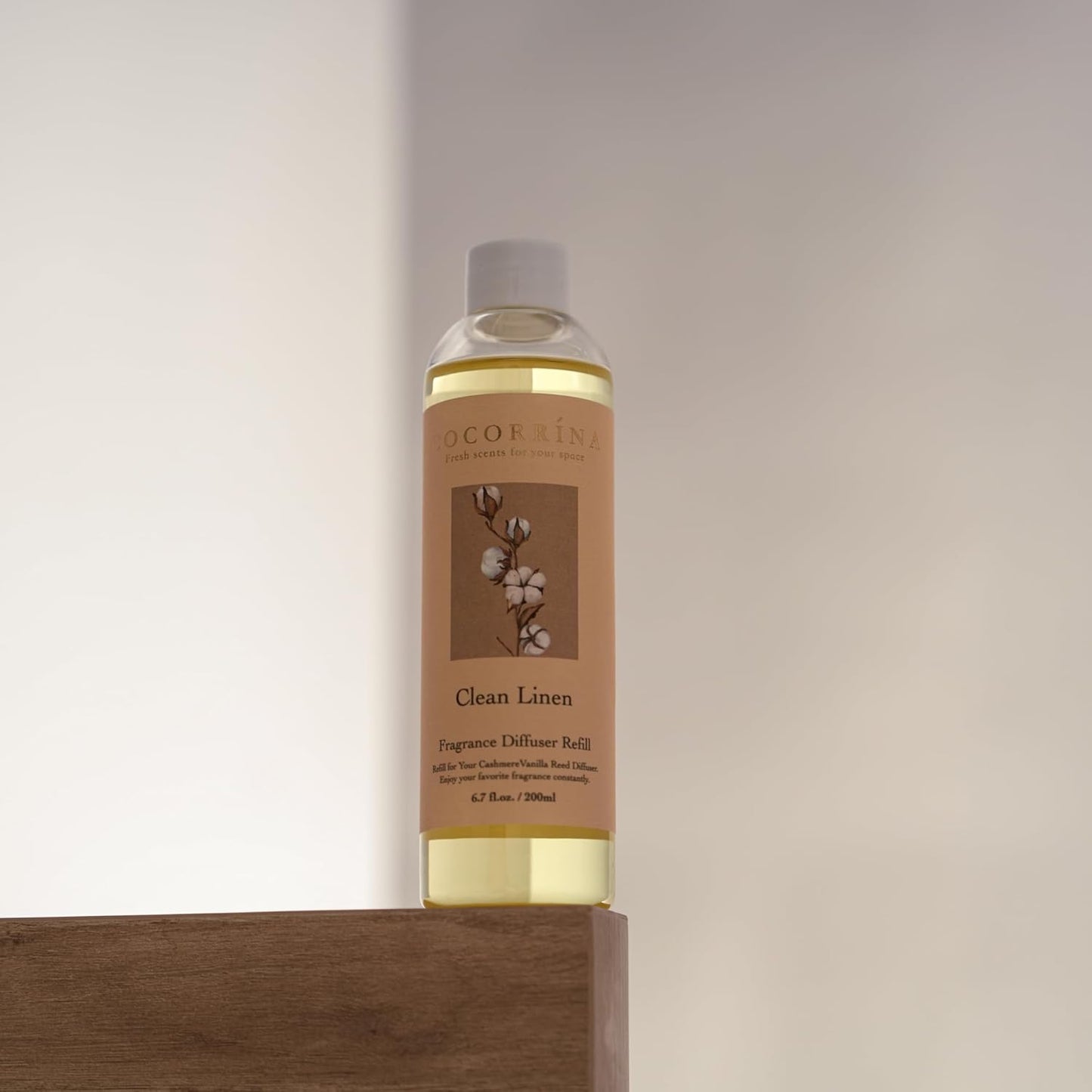 COCORRÍNA Reed Diffuser Refill - Cashmere Vanilla 6.7 oz. Scented Oil for Reed Diffuser Home Fragrance for Bedroom, Bathroom Home Decor