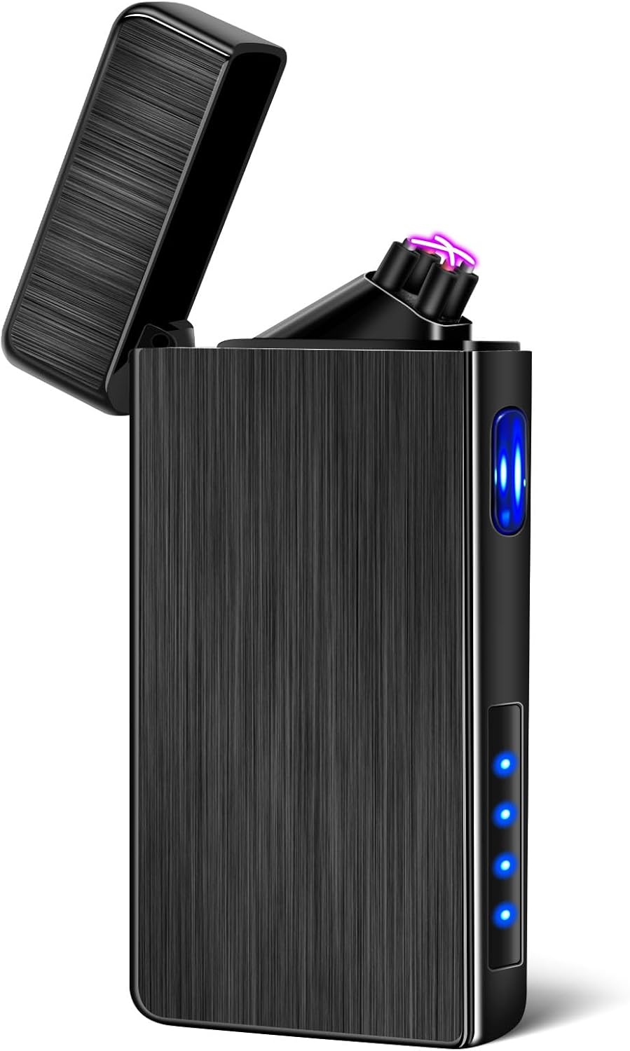 LcFun Electric USB Rechargeable Lighter, Windproof Plasma Dual Arc Lighter, Electronic Flameless Cool Lighters Gifts for Men Fathers Husband (Gold Dragon)