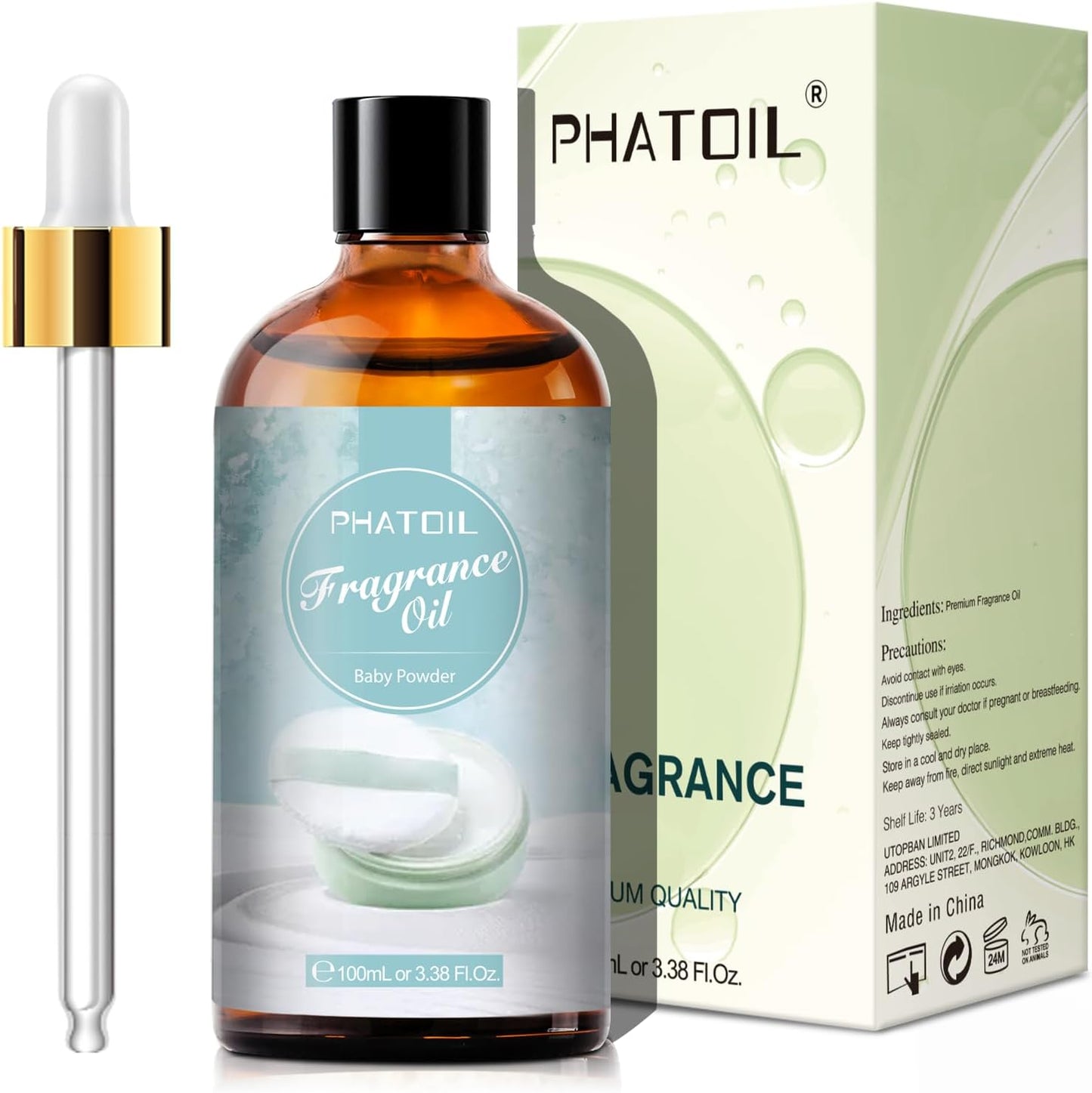 PHATOIL 3.38 FL.OZ Coconut & Vanilla Fragrance Oils for Aromatherapy, Essential Oils for Diffusers for Home, Perfect for Diffuser, Yoga, DIY Candle and Soap Making - 100ml