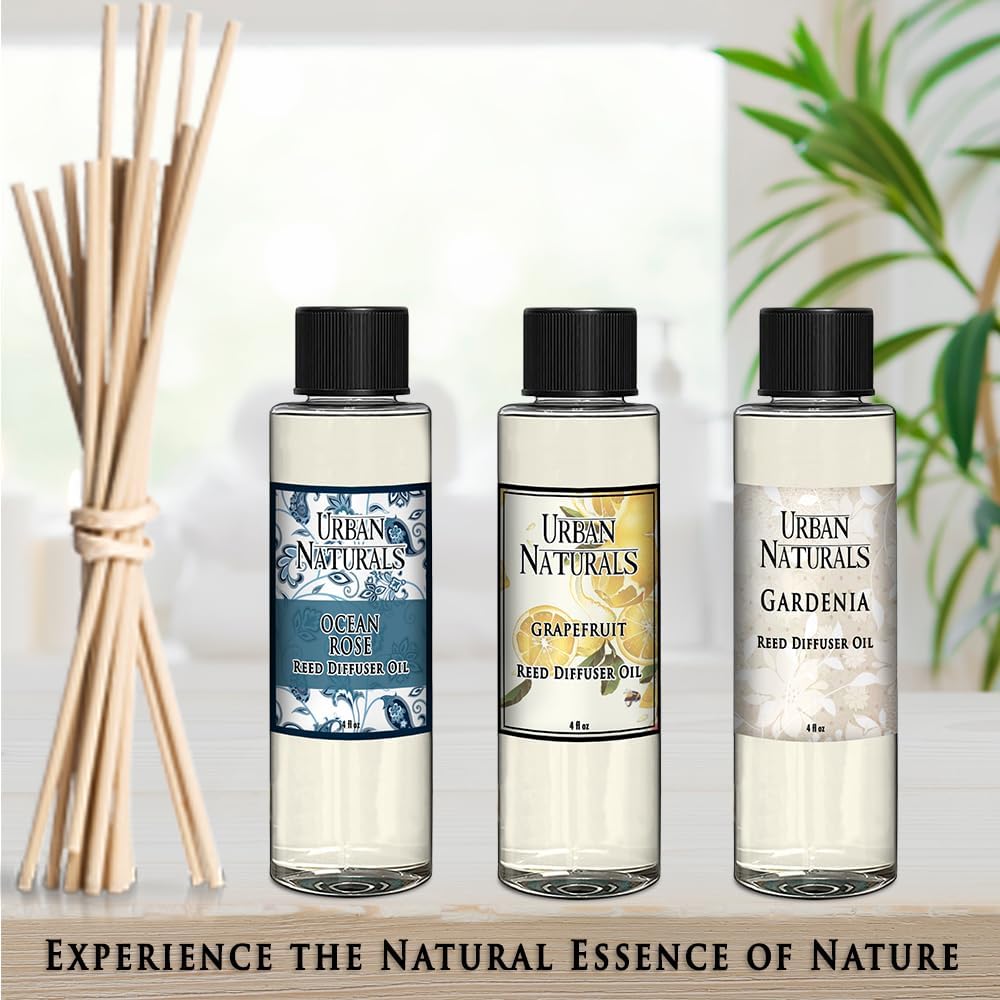 Urban Naturals Eucalyptus & Sage Oil Reed Diffuser Refill | Eucalyptus, Sage, Mint, Lime and Cedarwood| Includes a Free Set of Reed Sticks! 4 oz