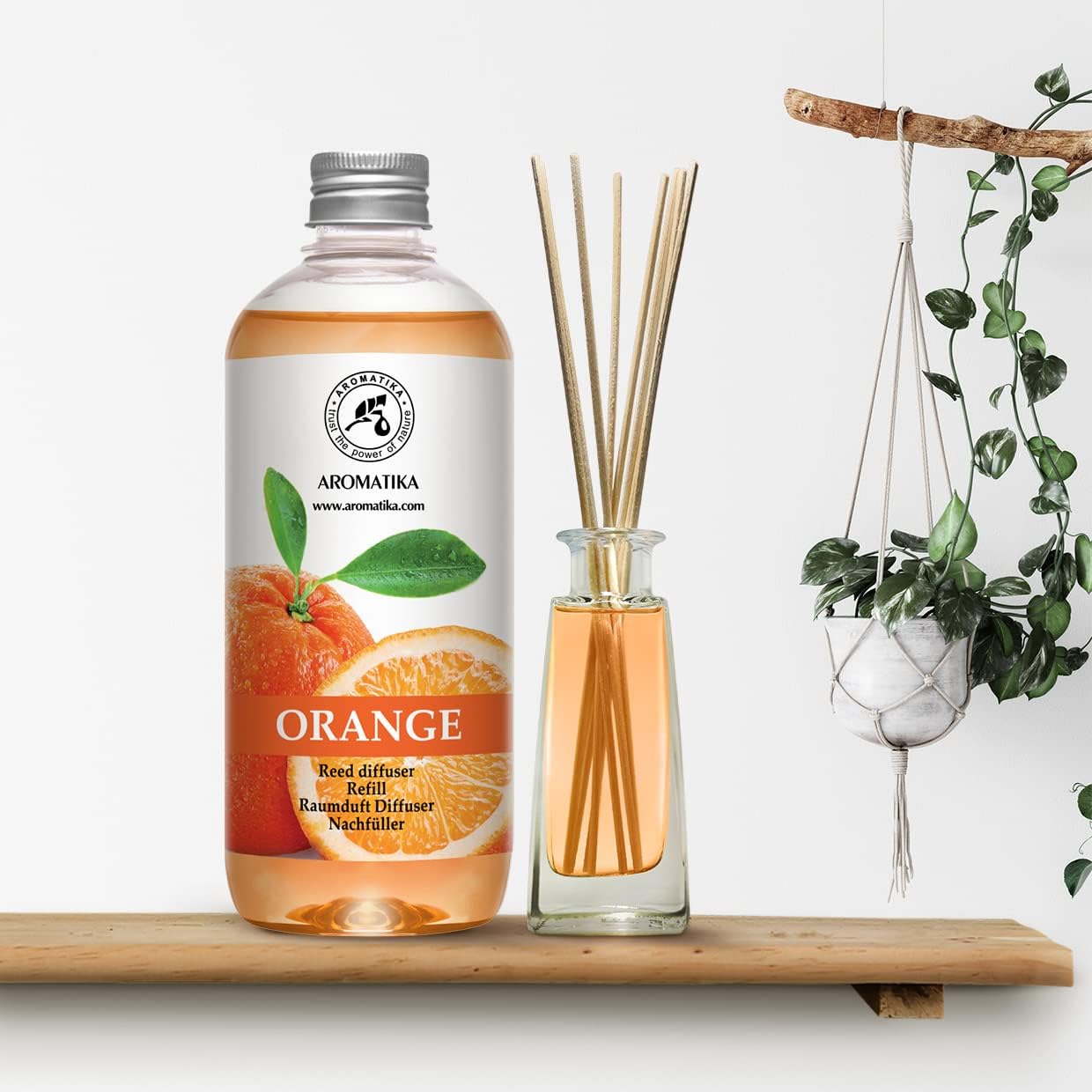 Lemongrass Diffuser Refill 34 Fl Oz (2x17 Fl Oz) - Fresh & Long Lasting Fragrance - Refill with Natural Essential Lemongrass Oil - for Aromatherapy - Spa - Home - Reed Diffuser Oil Refill Lemongrass