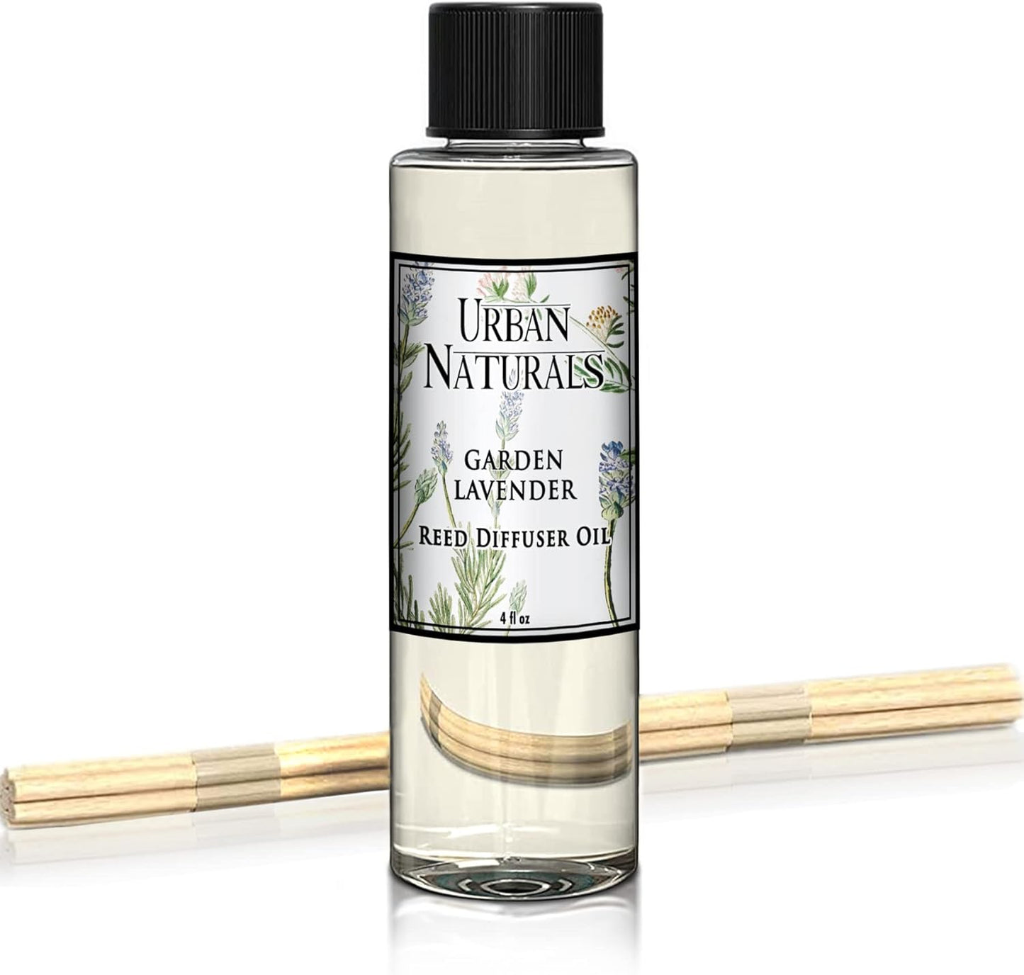 Urban Naturals Eucalyptus & Sage Oil Reed Diffuser Refill | Eucalyptus, Sage, Mint, Lime and Cedarwood| Includes a Free Set of Reed Sticks! 4 oz