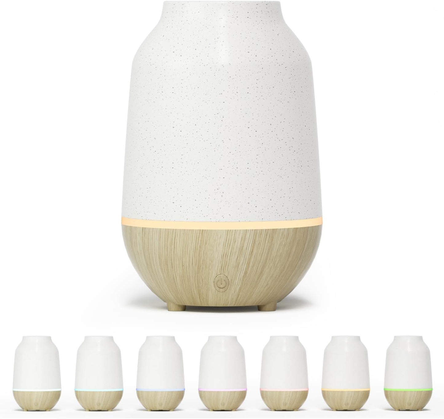 SALKING Essential Oil Diffuser, 100ml Small Aromatherapy Diffuser with Auto Shut-Off Function, Ultrasonic Diffusers for Essential Oils, Cool Mist Humidifier with Warm White Lights, for Office Home