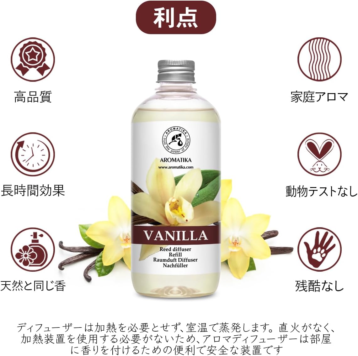 Lemongrass Diffuser Refill 34 Fl Oz (2x17 Fl Oz) - Fresh & Long Lasting Fragrance - Refill with Natural Essential Lemongrass Oil - for Aromatherapy - Spa - Home - Reed Diffuser Oil Refill Lemongrass