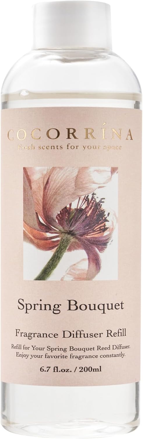 COCORRÍNA Reed Diffuser Refill - Cashmere Vanilla 6.7 oz. Scented Oil for Reed Diffuser Home Fragrance for Bedroom, Bathroom Home Decor