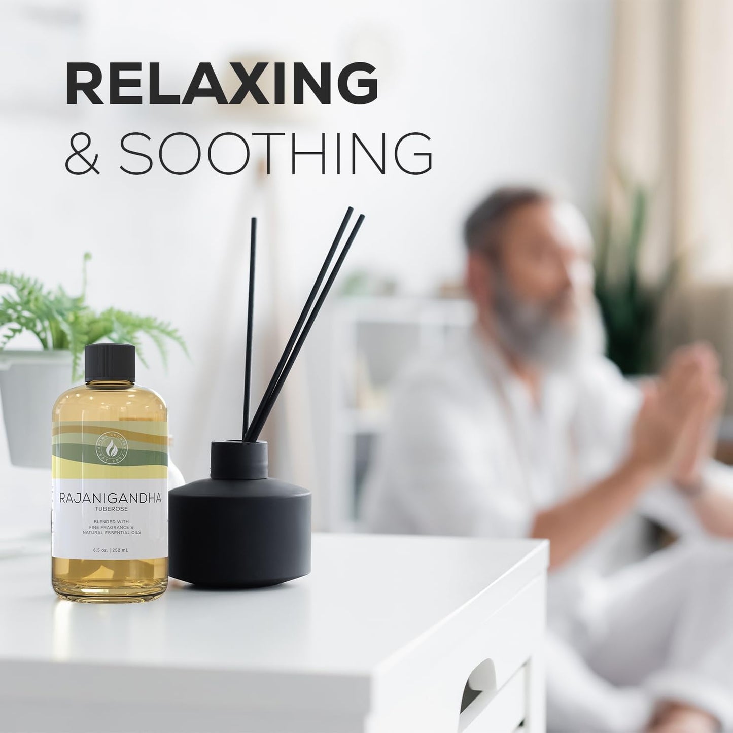Aroma Country White Tea Diffuser Oil - Luxury Essential Oils for Diffuser Refill & Air Freshener Room Spray, Long-Lasting, Natural Home Fragrance and Hotel Scent for Diffusers & Machines - 8.5 Fl. oz