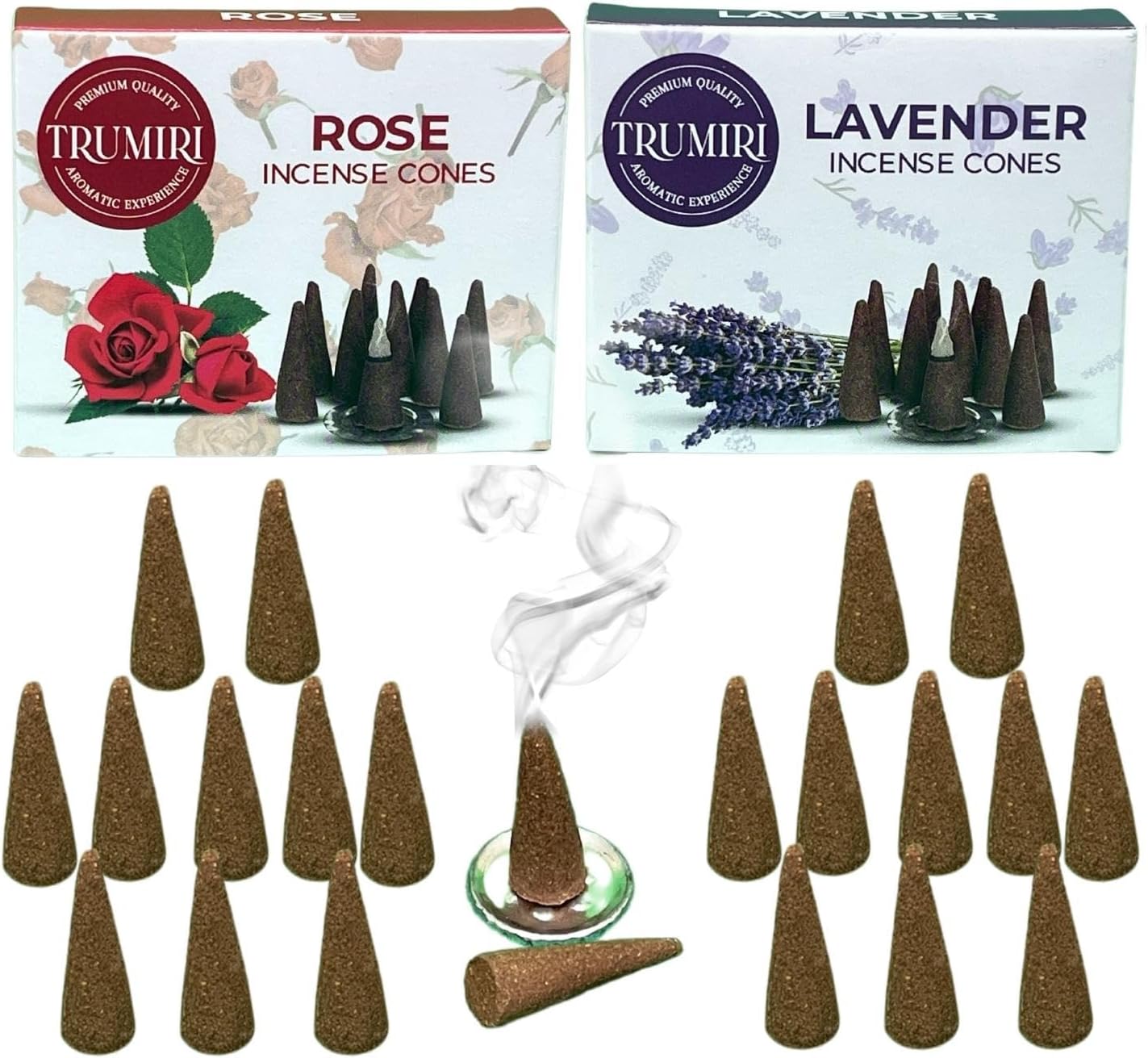 Incense Cones Combo Pack - 10 Cedar 10 Pine Scented Cones