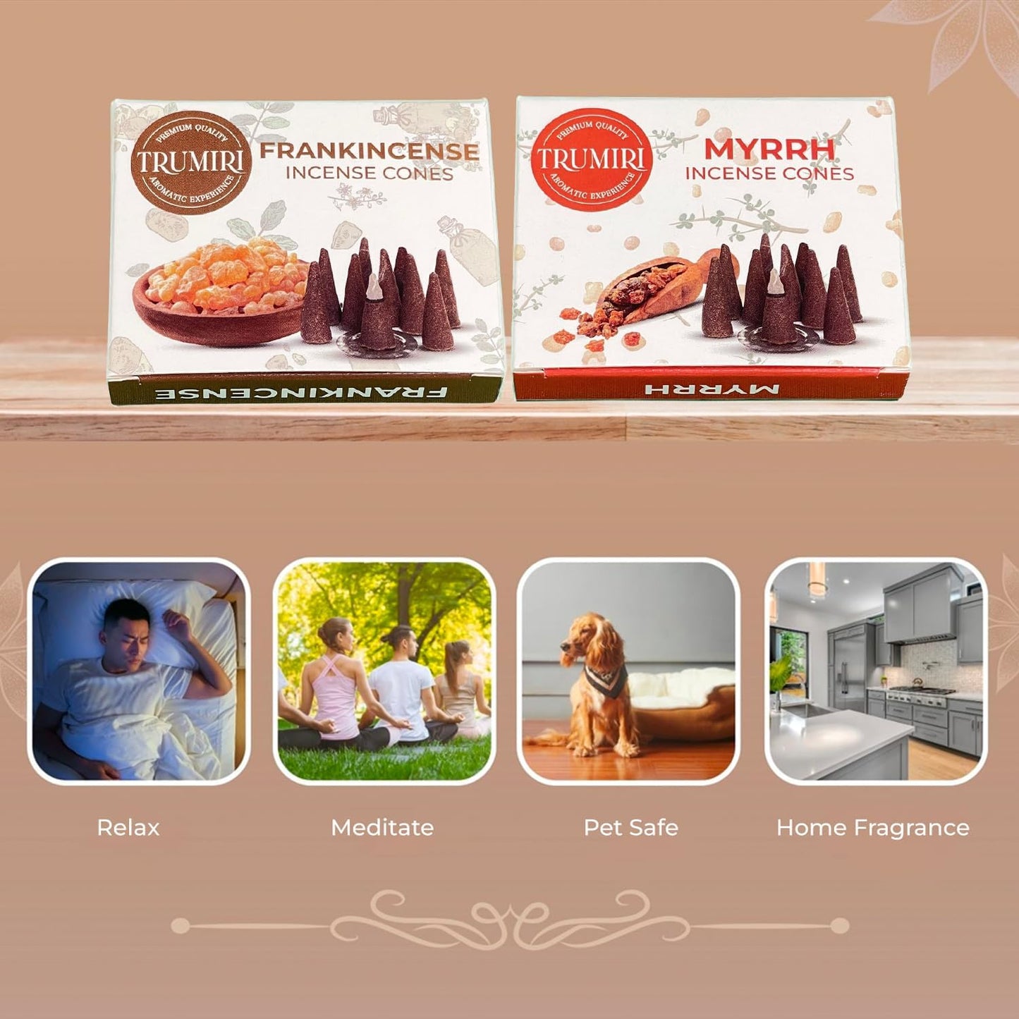 Incense Cones Combo Pack - 10 Cedar 10 Pine Scented Cones