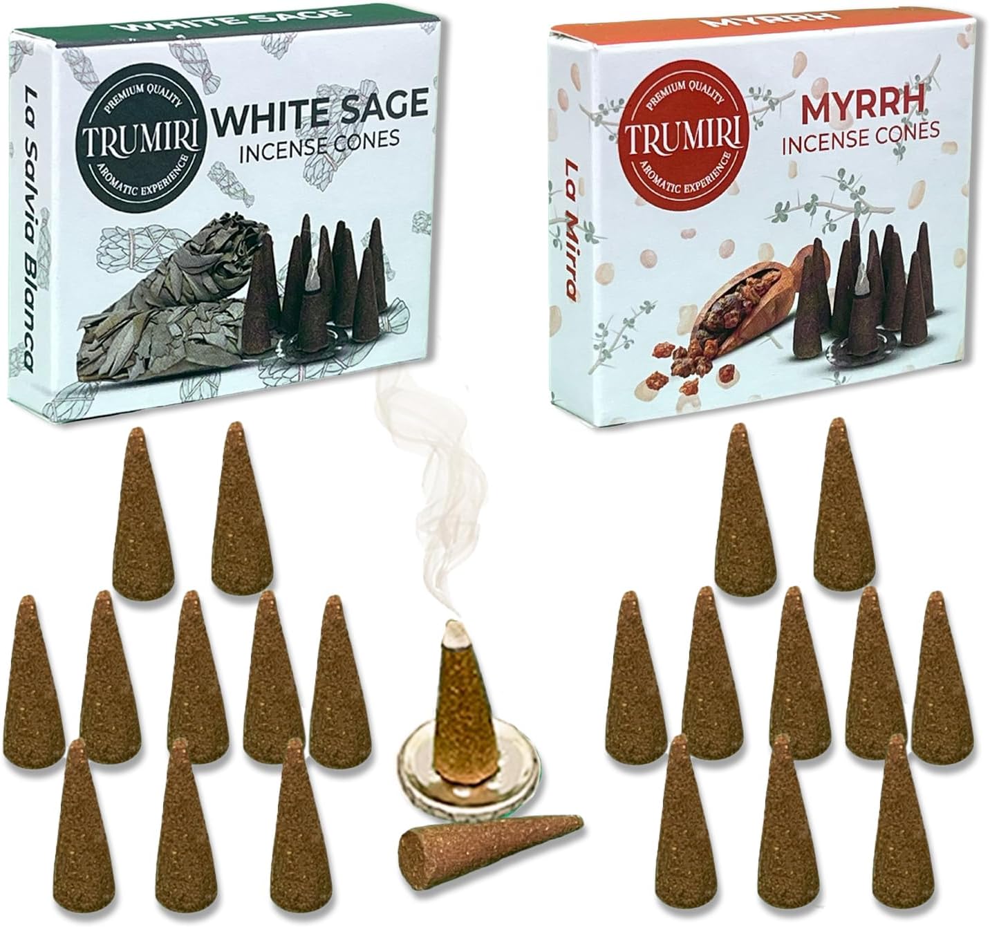 Incense Cones Combo Pack - 10 Cedar 10 Pine Scented Cones