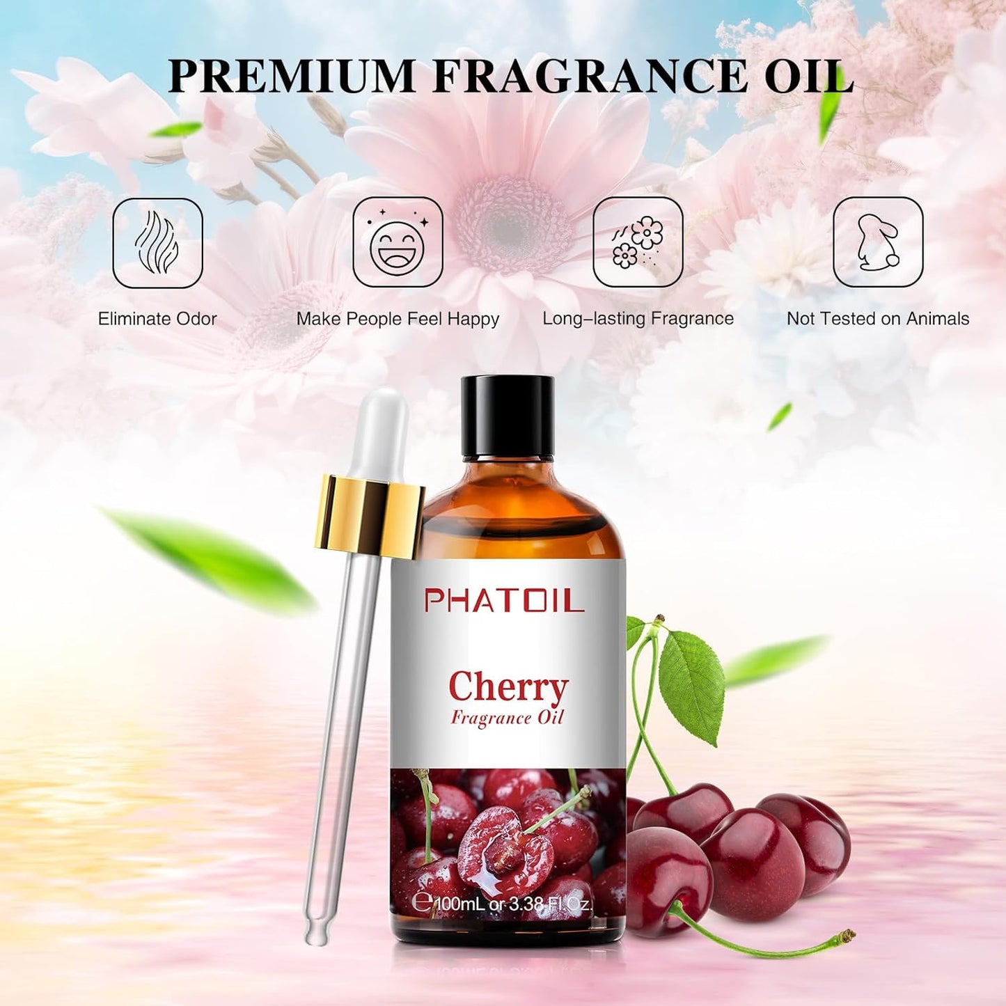 PHATOIL 3.38 FL.OZ Coconut & Vanilla Fragrance Oils for Aromatherapy, Essential Oils for Diffusers for Home, Perfect for Diffuser, Yoga, DIY Candle and Soap Making - 100ml