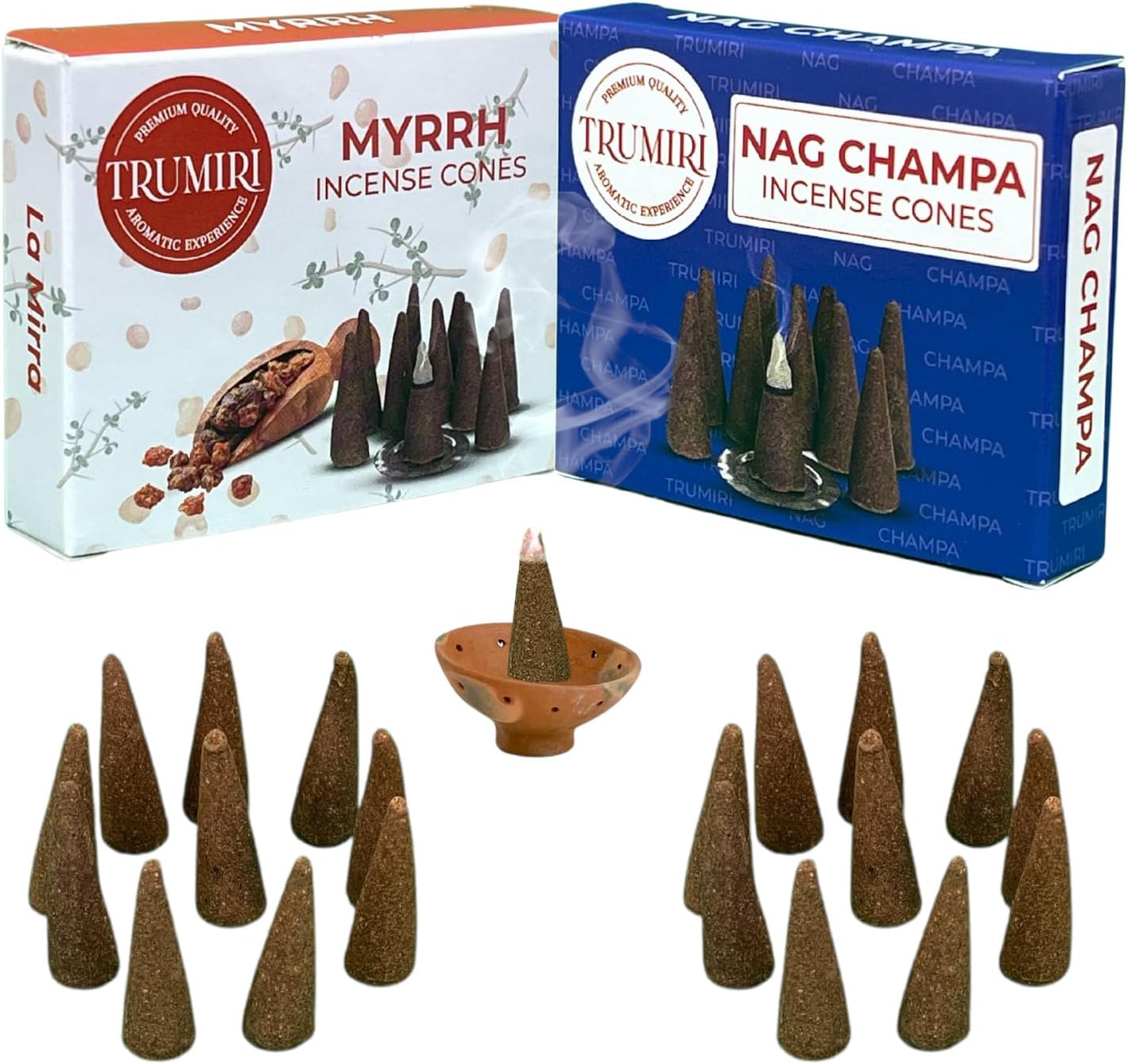 Incense Cones Combo Pack - 10 Cedar 10 Pine Scented Cones