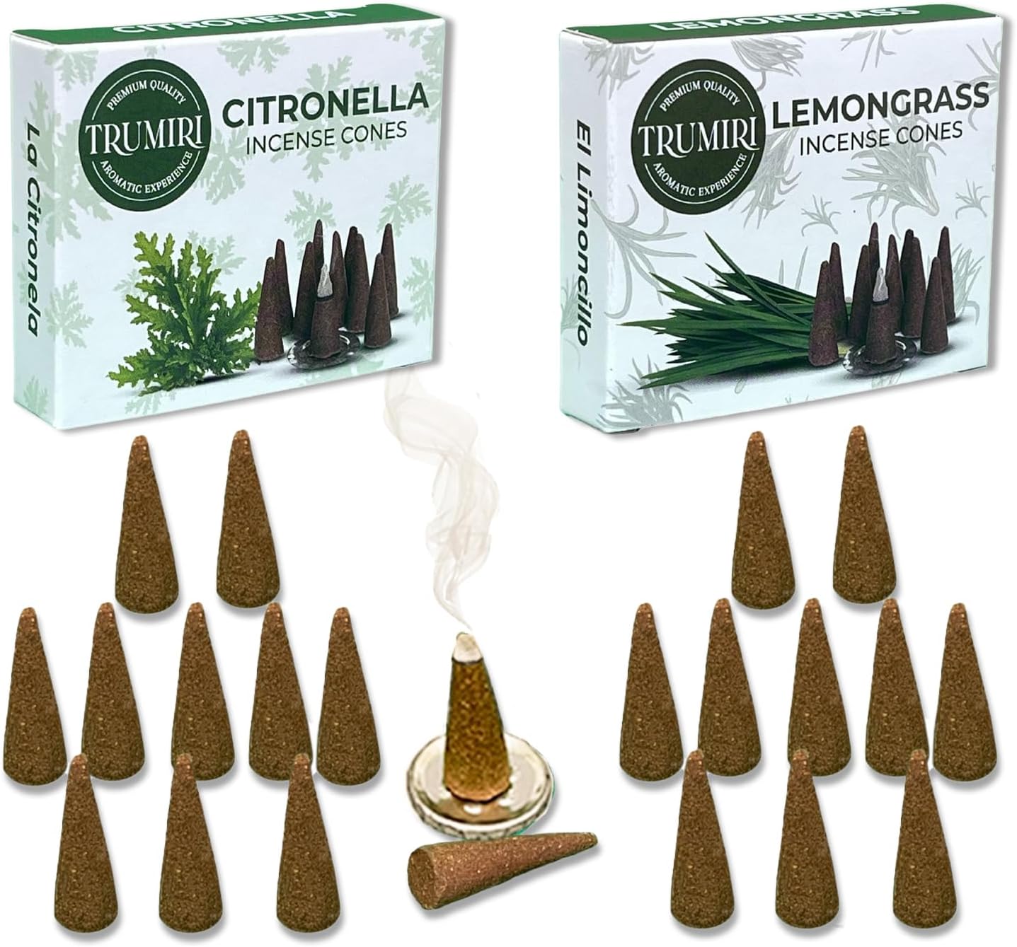 Incense Cones Combo Pack - 10 Cedar 10 Pine Scented Cones