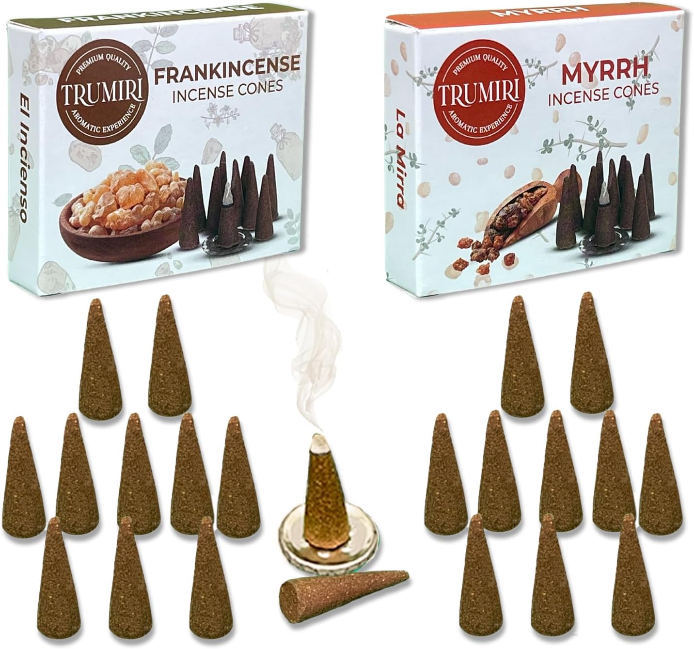 Incense Cones Combo Pack - 10 Cedar 10 Pine Scented Cones