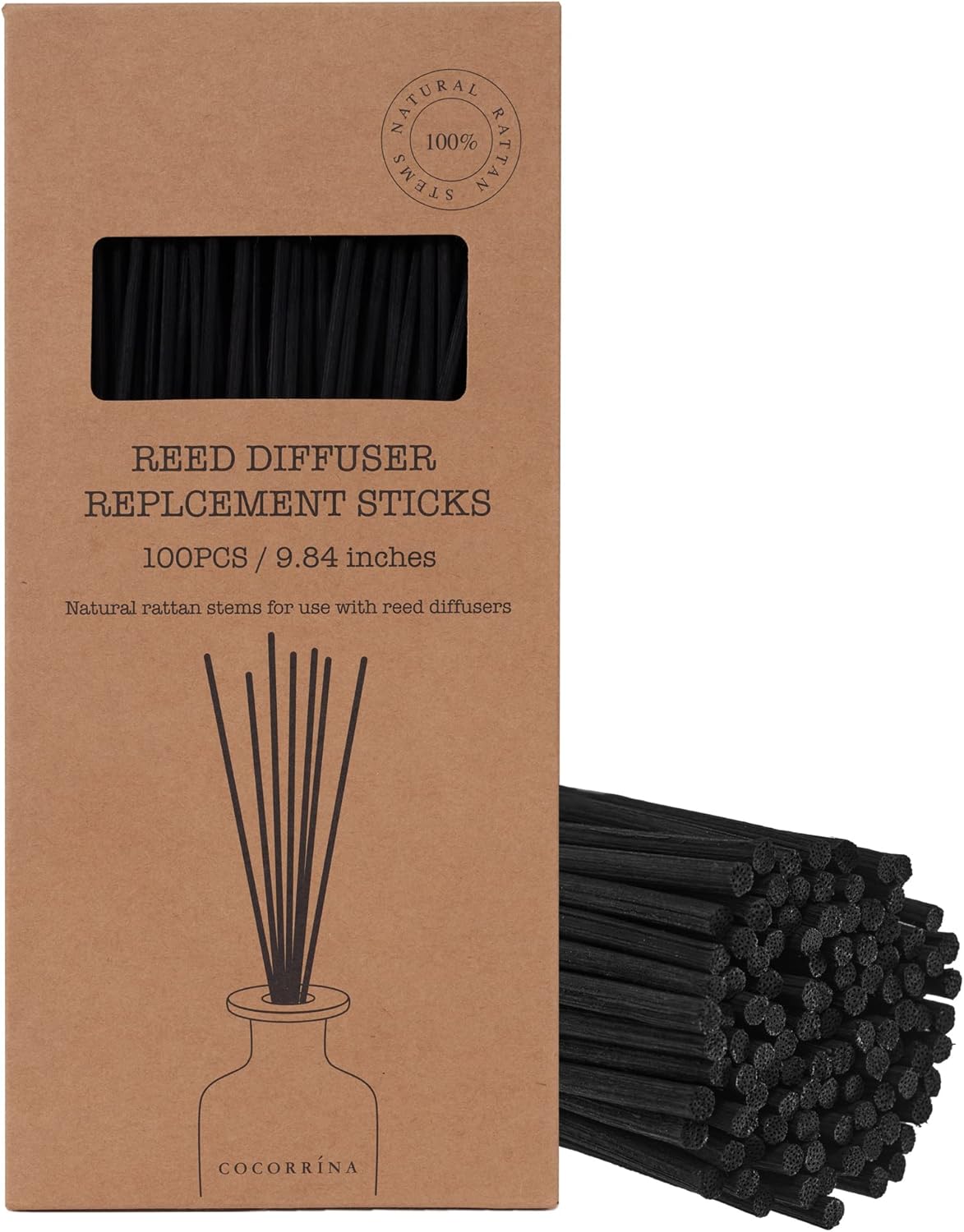COCORRÍNA Reed Diffuser Refill - Cashmere Vanilla 6.7 oz. Scented Oil for Reed Diffuser Home Fragrance for Bedroom, Bathroom Home Decor