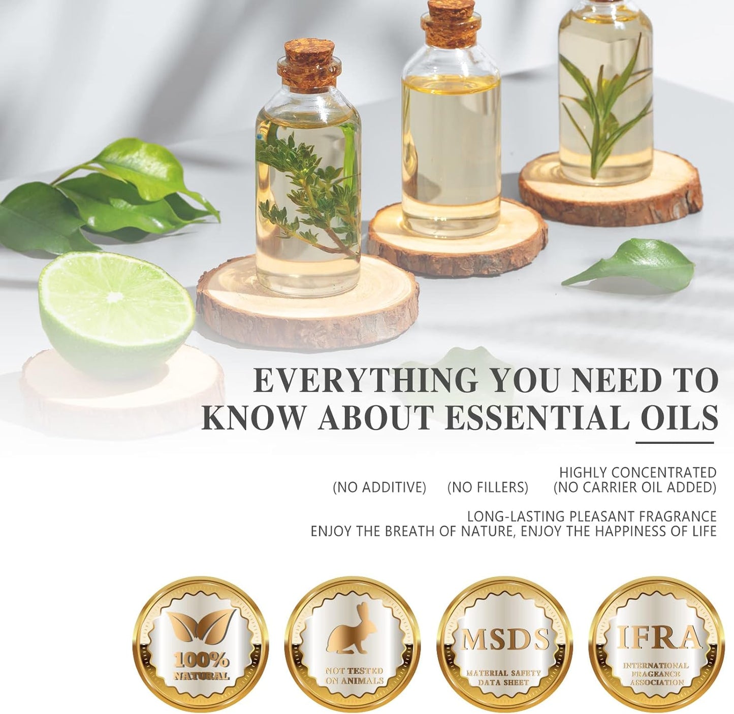 MAYJAM Essential Oil for Diffusers, Essential Oil with Premium Glass Dropper