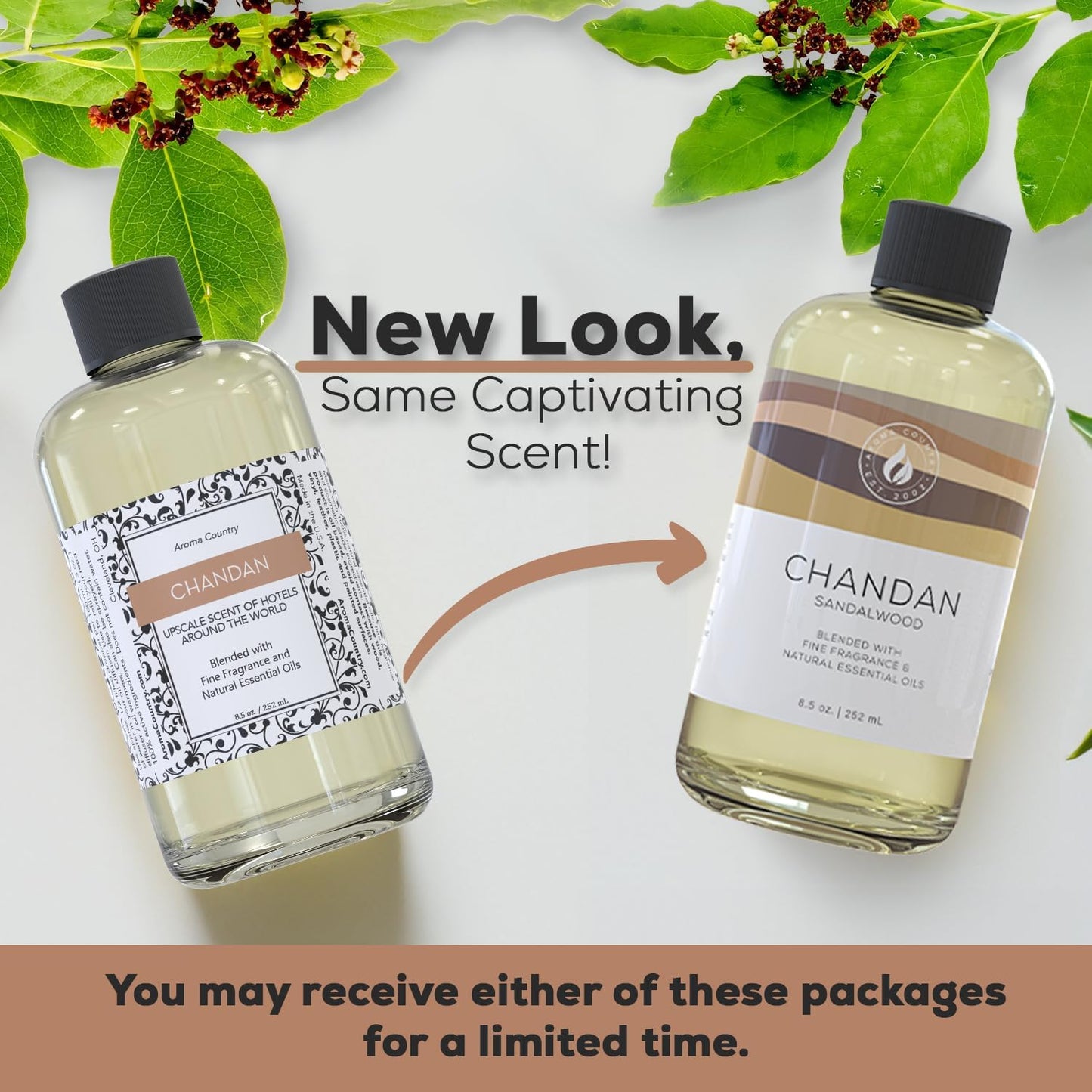 Aroma Country White Tea Diffuser Oil - Luxury Essential Oils for Diffuser Refill & Air Freshener Room Spray, Long-Lasting, Natural Home Fragrance and Hotel Scent - 8.5 Fl. oz
