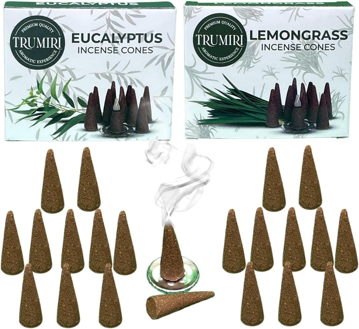Incense Cones Combo Pack - 10 Cedar 10 Pine Scented Cones