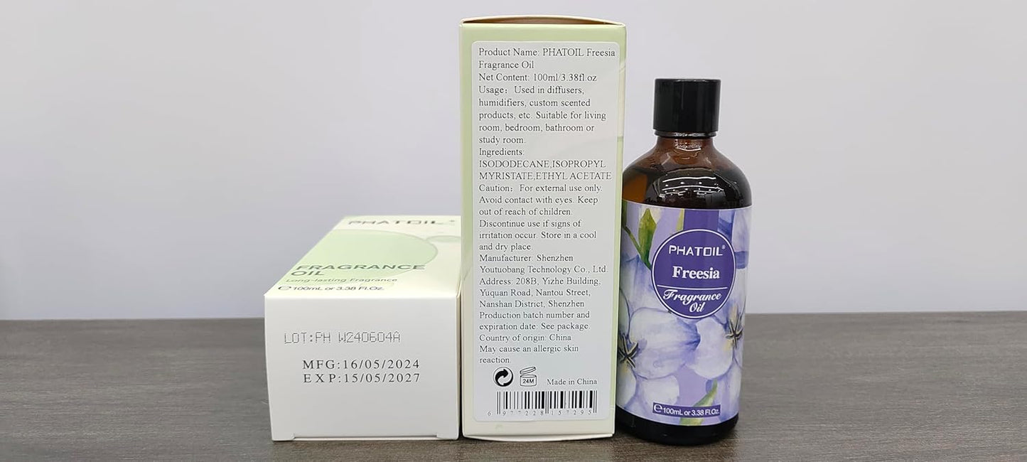 PHATOIL 3.38 FL.OZ Coconut & Vanilla Fragrance Oils for Aromatherapy, Essential Oils for Diffusers for Home, Perfect for Diffuser, Yoga, DIY Candle and Soap Making - 100ml