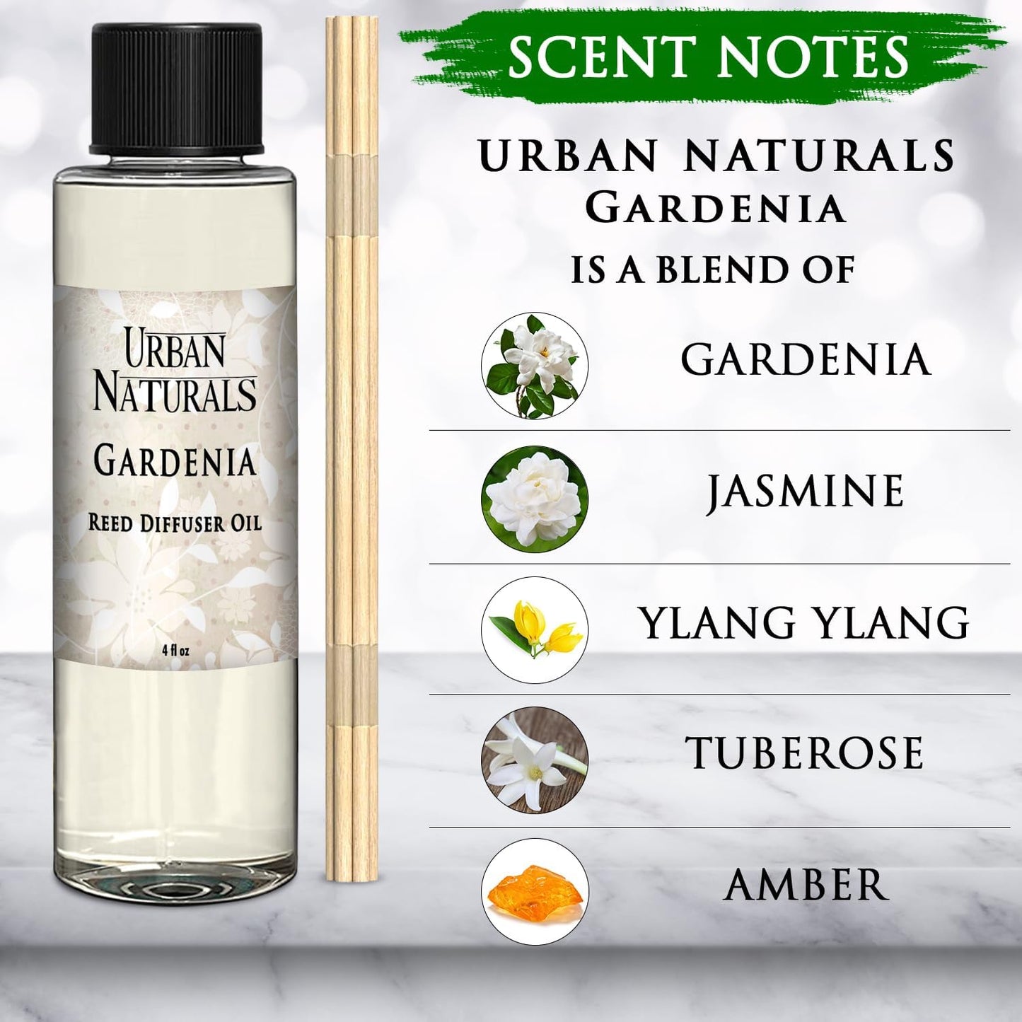 Urban Naturals Eucalyptus & Sage Oil Reed Diffuser Refill | Eucalyptus, Sage, Mint, Lime and Cedarwood| Includes a Free Set of Reed Sticks! 4 oz