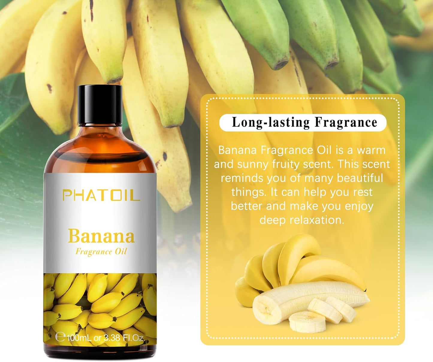 PHATOIL 3.38 FL.OZ Coconut & Vanilla Fragrance Oils for Aromatherapy, Essential Oils for Diffusers for Home, Perfect for Diffuser, Yoga, DIY Candle and Soap Making - 100ml