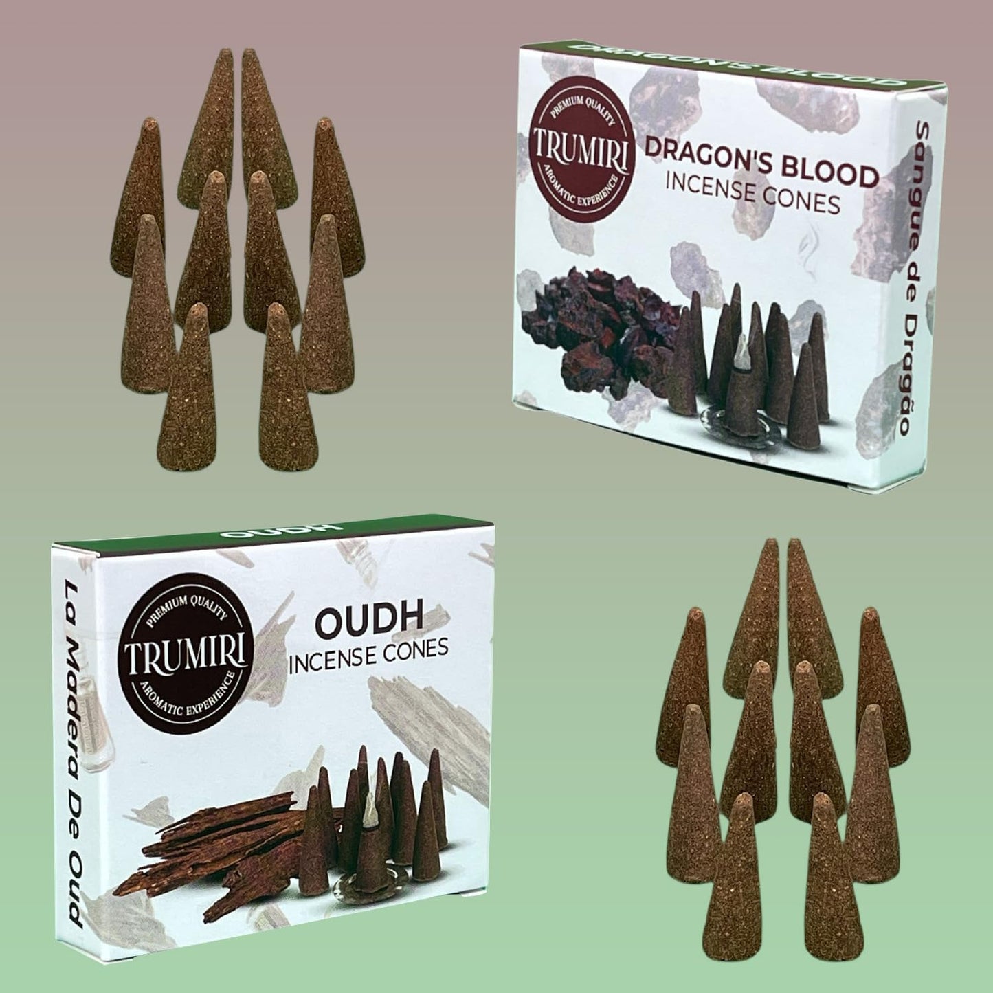 Incense Cones Combo Pack - 10 Cedar 10 Pine Scented Cones