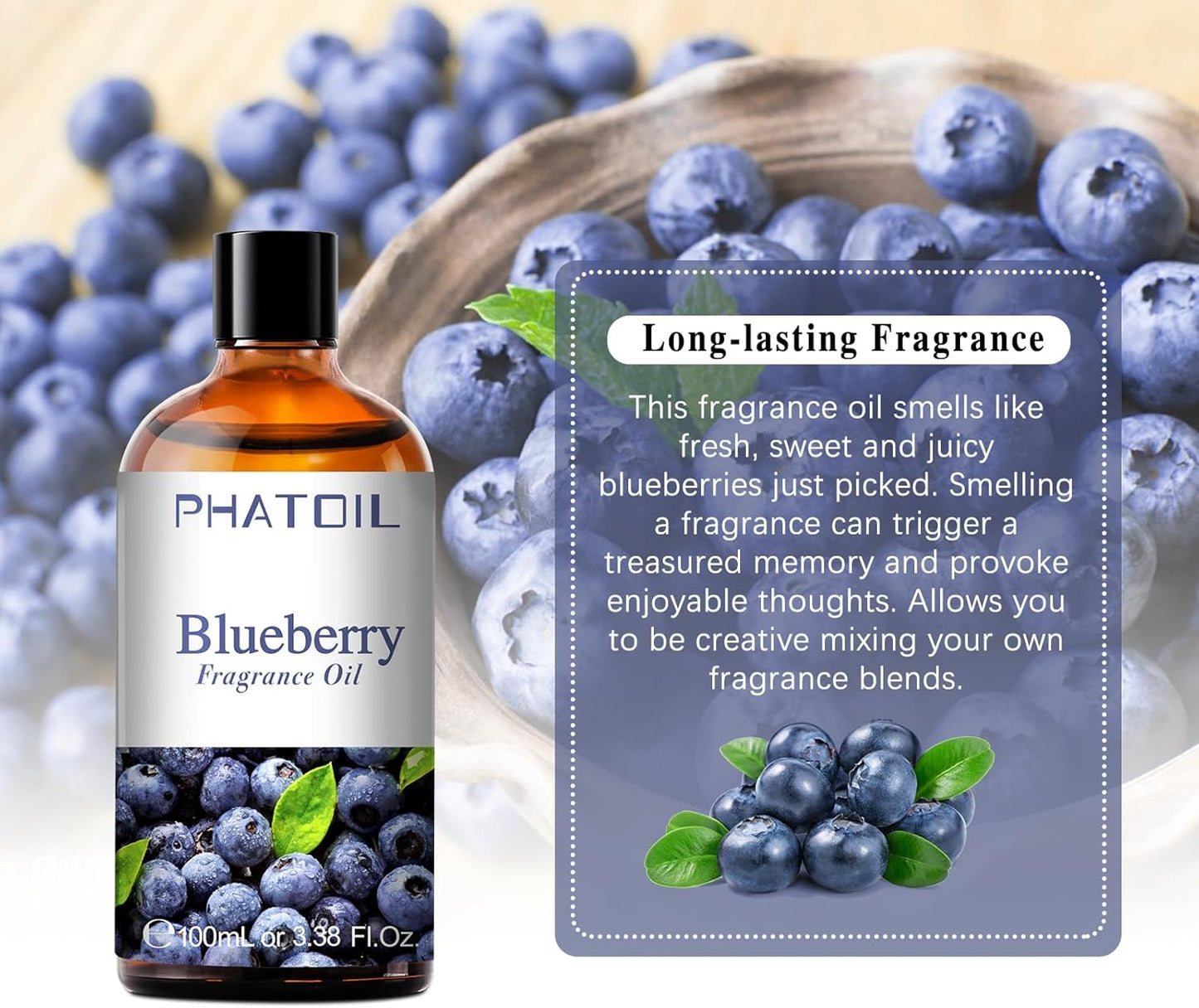 PHATOIL 3.38 FL.OZ Coconut & Vanilla Fragrance Oils for Aromatherapy, Essential Oils for Diffusers for Home, Perfect for Diffuser, Yoga, DIY Candle and Soap Making - 100ml