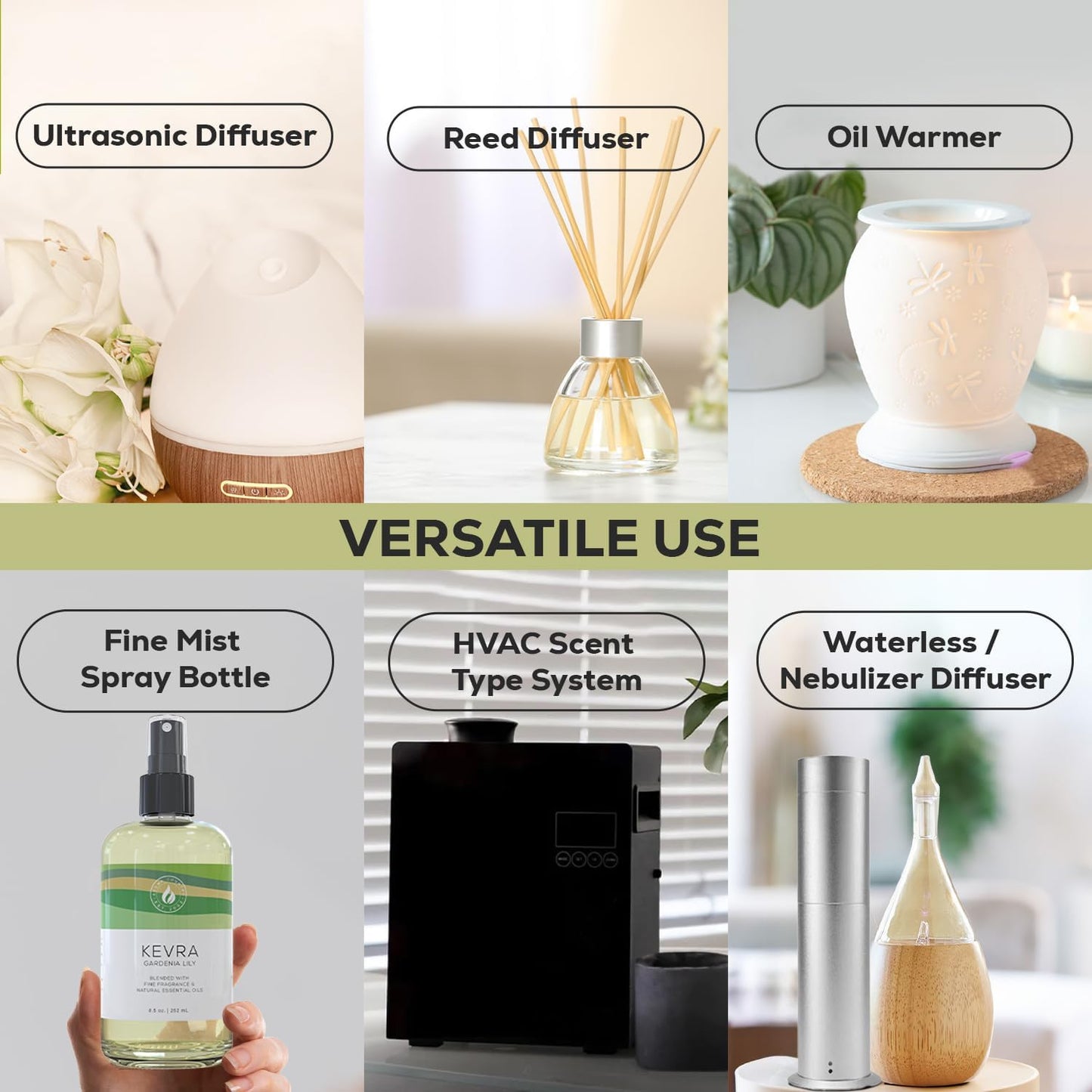 Aroma Country White Tea Diffuser Oil - Luxury Essential Oils for Diffuser Refill & Air Freshener Room Spray, Long-Lasting, Natural Home Fragrance and Hotel Scent for Diffusers & Machines - 8.5 Fl. oz