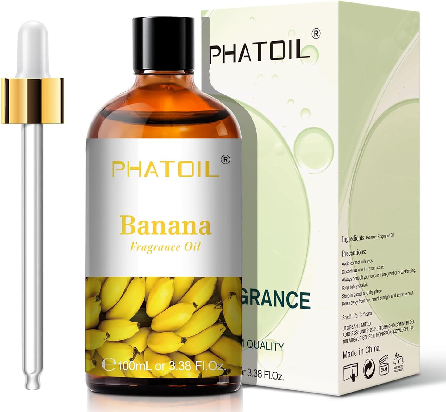 PHATOIL 3.38 FL.OZ Coconut & Vanilla Fragrance Oils for Aromatherapy, Essential Oils for Diffusers for Home, Perfect for Diffuser, Yoga, DIY Candle and Soap Making - 100ml