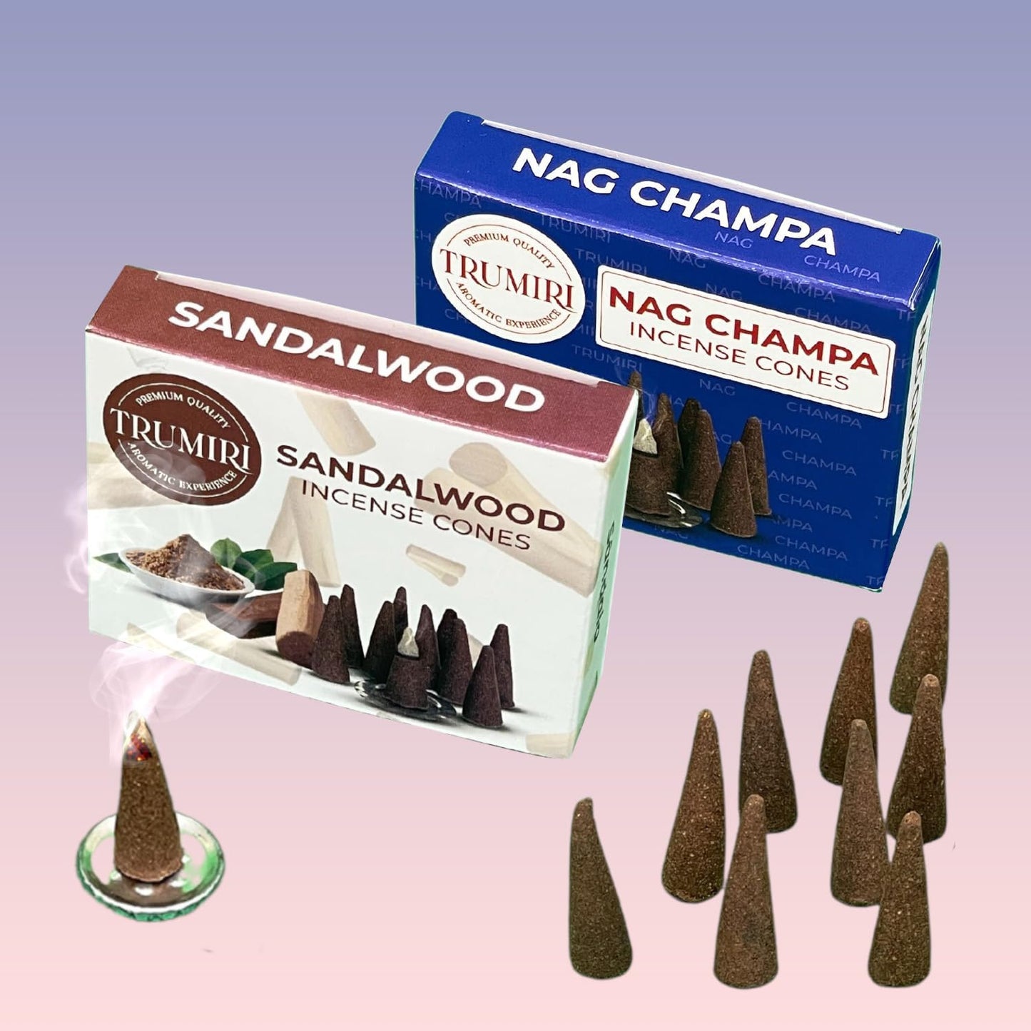 Incense Cones Combo Pack - 10 Cedar 10 Pine Scented Cones