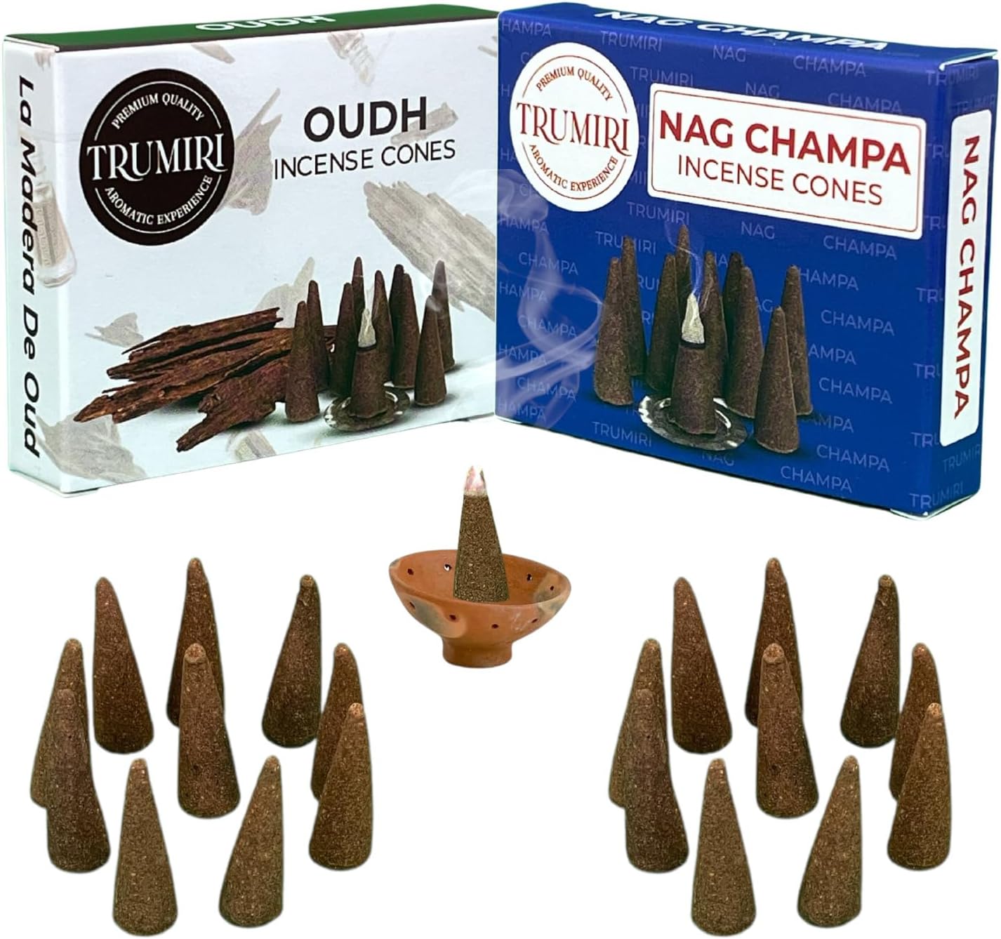 Incense Cones Combo Pack - 10 Cedar 10 Pine Scented Cones