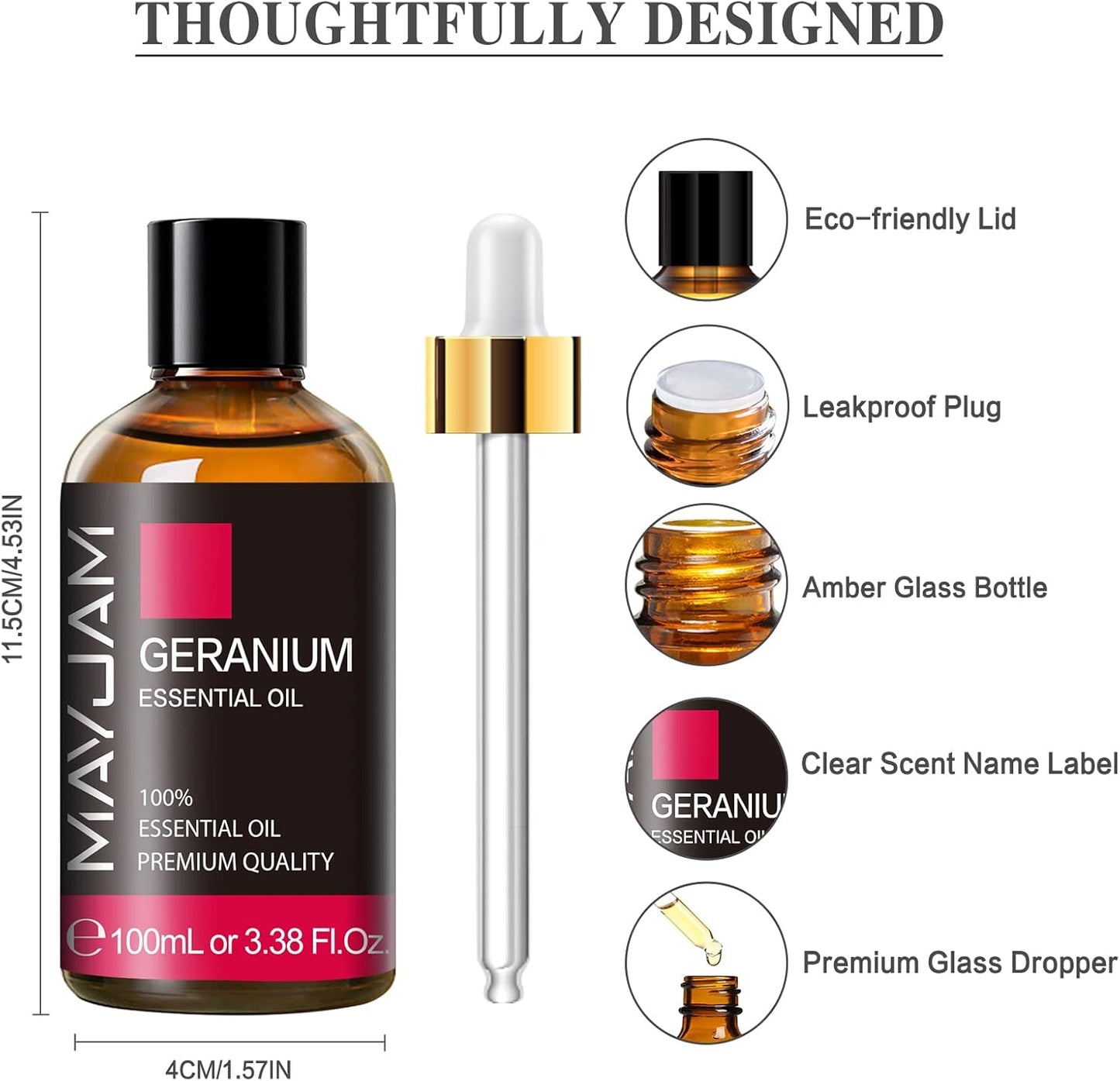 MAYJAM Essential Oil for Diffusers, Essential Oil with Premium Glass Dropper