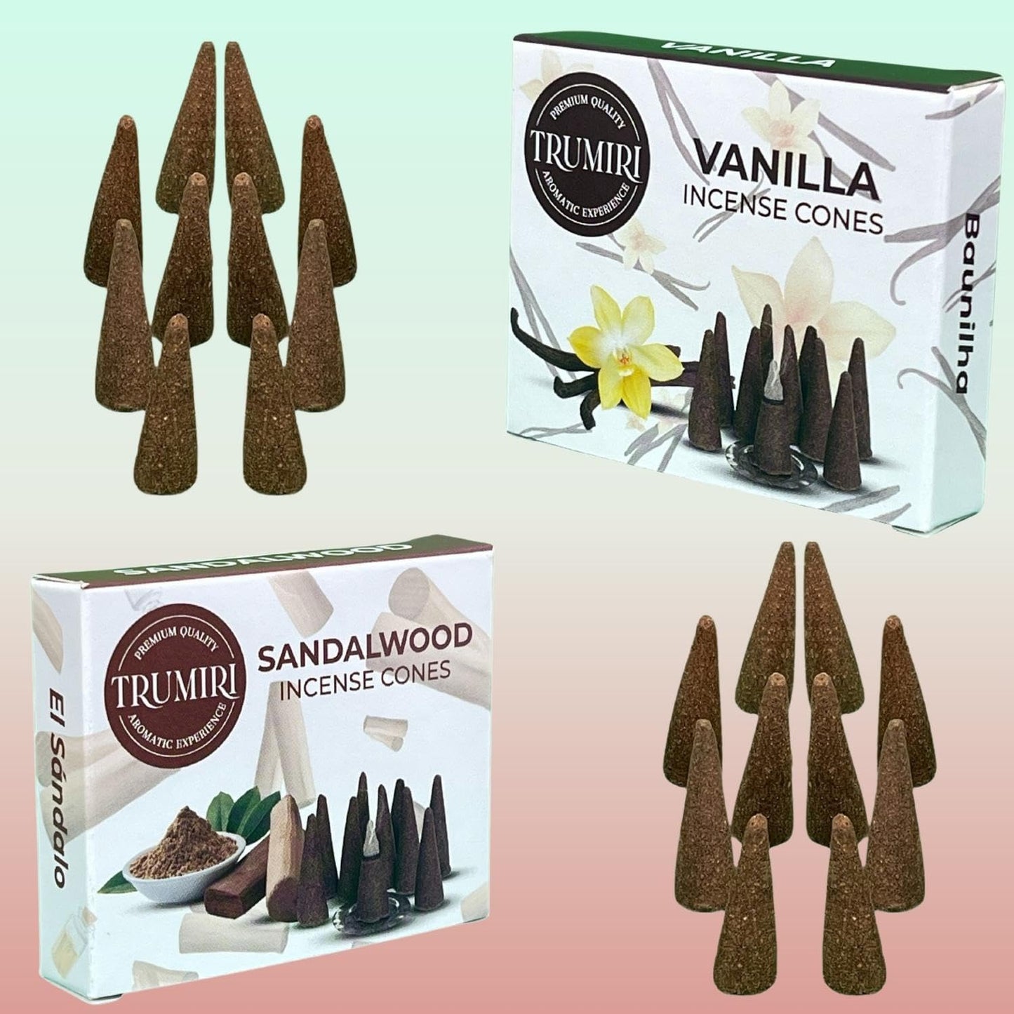 Incense Cones Combo Pack - 10 Cedar 10 Pine Scented Cones