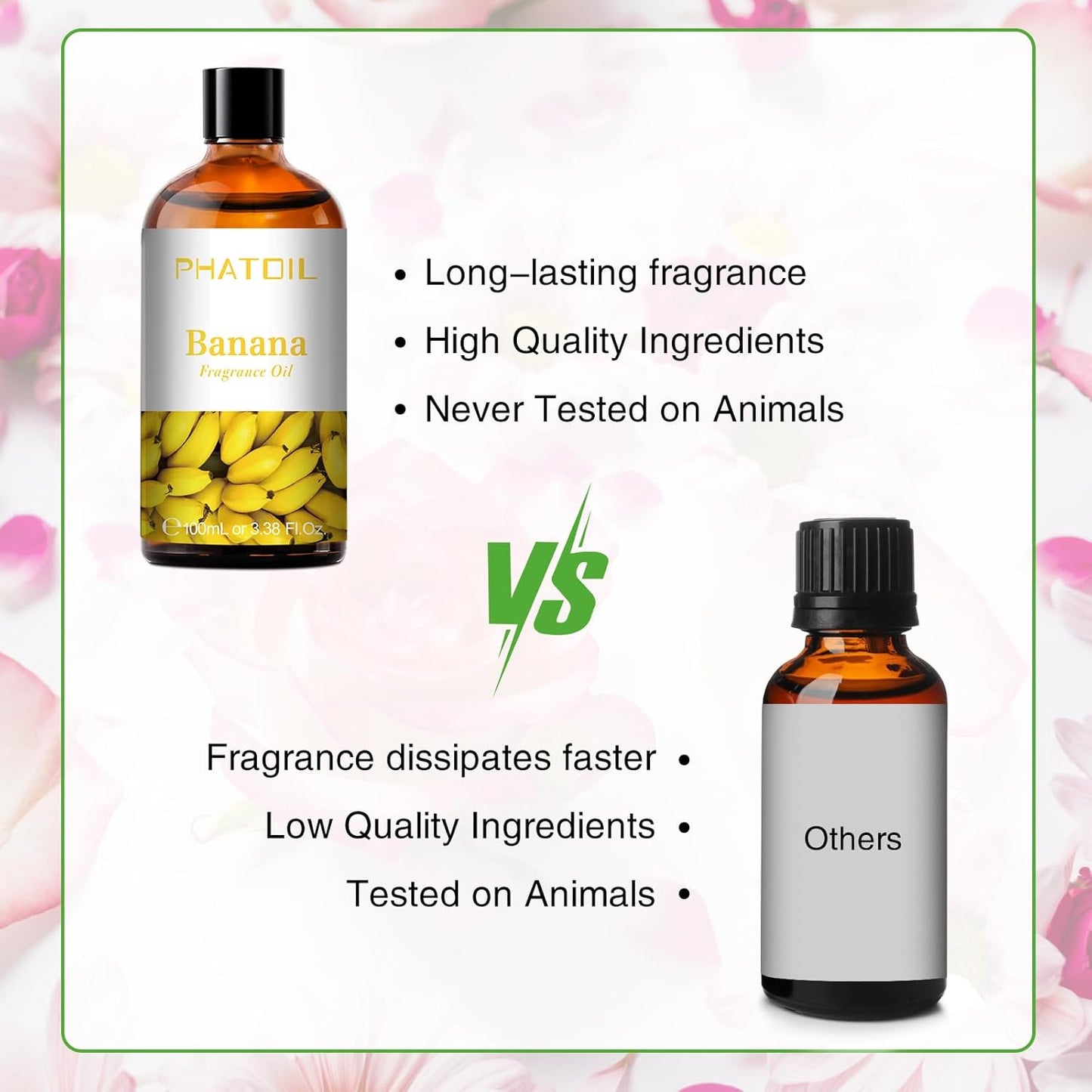 PHATOIL 3.38 FL.OZ Coconut & Vanilla Fragrance Oils for Aromatherapy, Essential Oils for Diffusers for Home, Perfect for Diffuser, Yoga, DIY Candle and Soap Making - 100ml