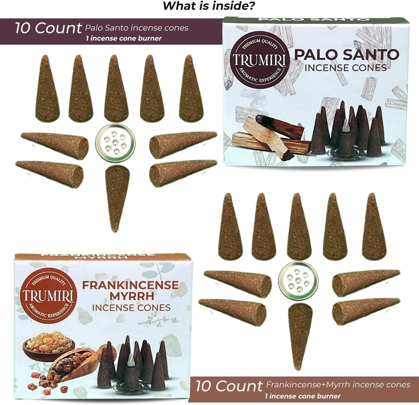 Incense Cones Combo Pack - 10 Cedar 10 Pine Scented Cones